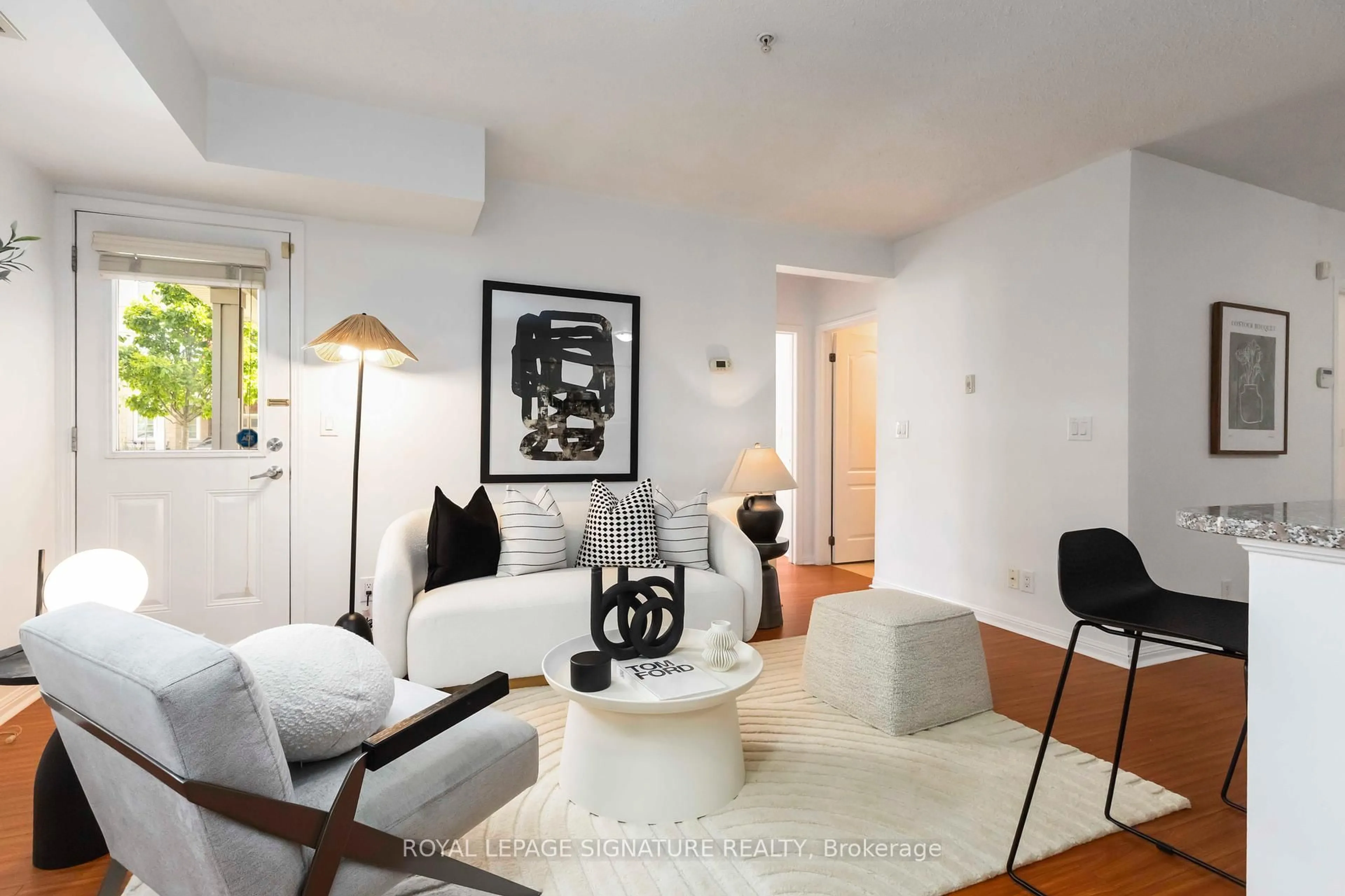 Living room with furniture, unknown for 60 Mendelssohn St #121, Toronto Ontario M1L 0G9