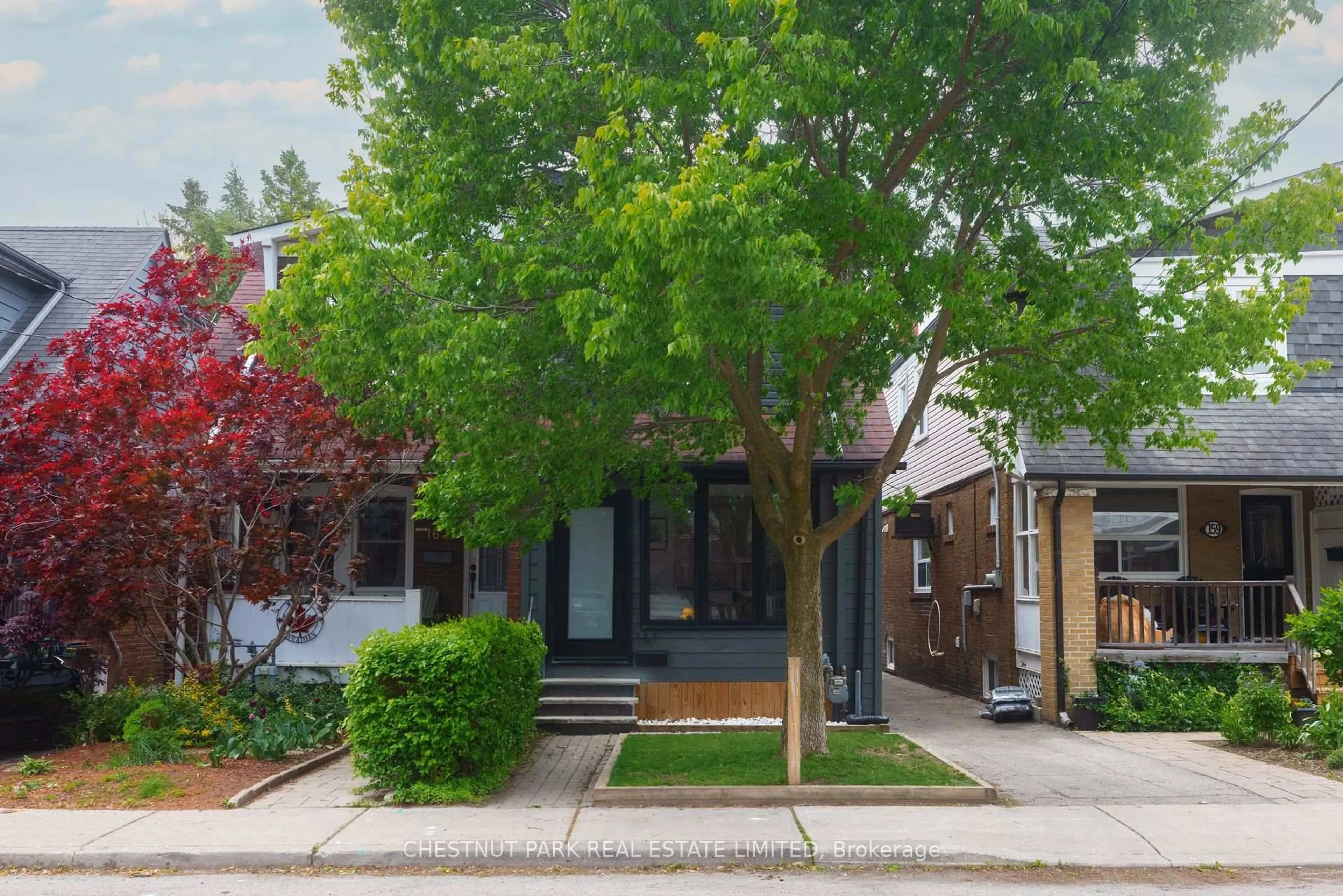 Home with brick exterior material, street for 161 Queensdale Ave, Toronto Ontario M4J 1Y5