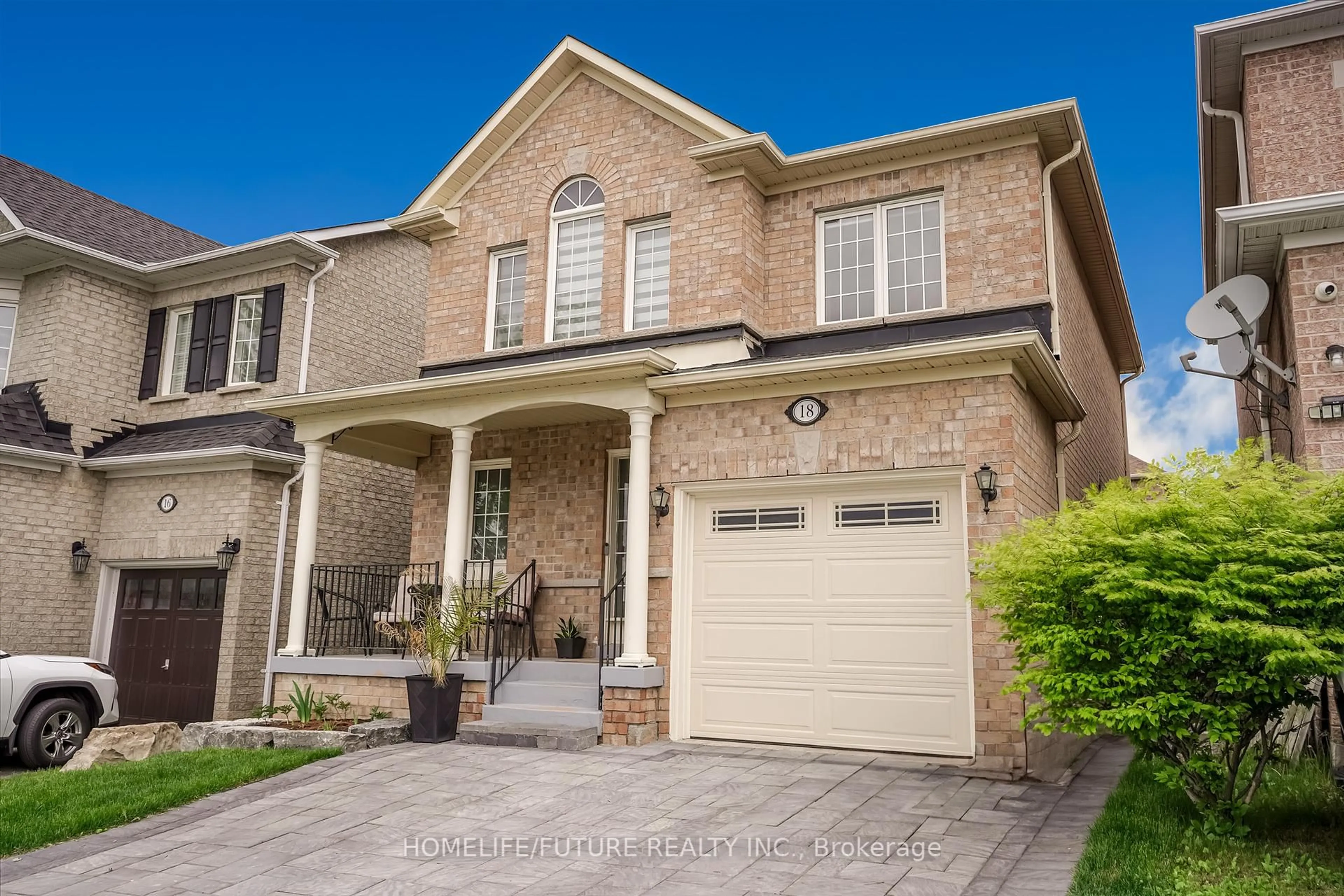 Home with brick exterior material, street for 18 Mansbridge Cres, Ajax Ontario L1Z 1S3