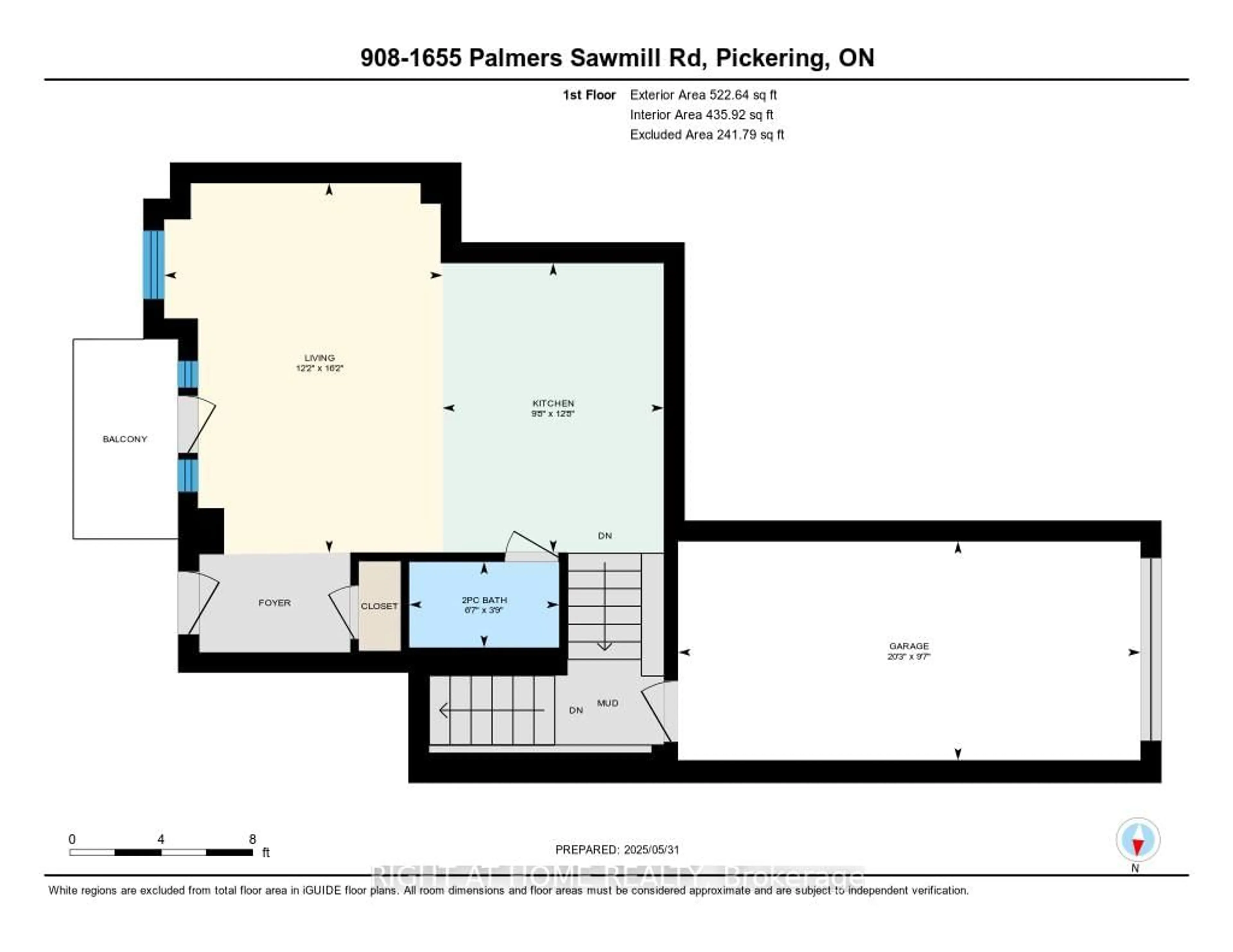 Floor plan for 1655 Palmers Saw Mill Rd #908, Pickering Ontario L1X 0R3