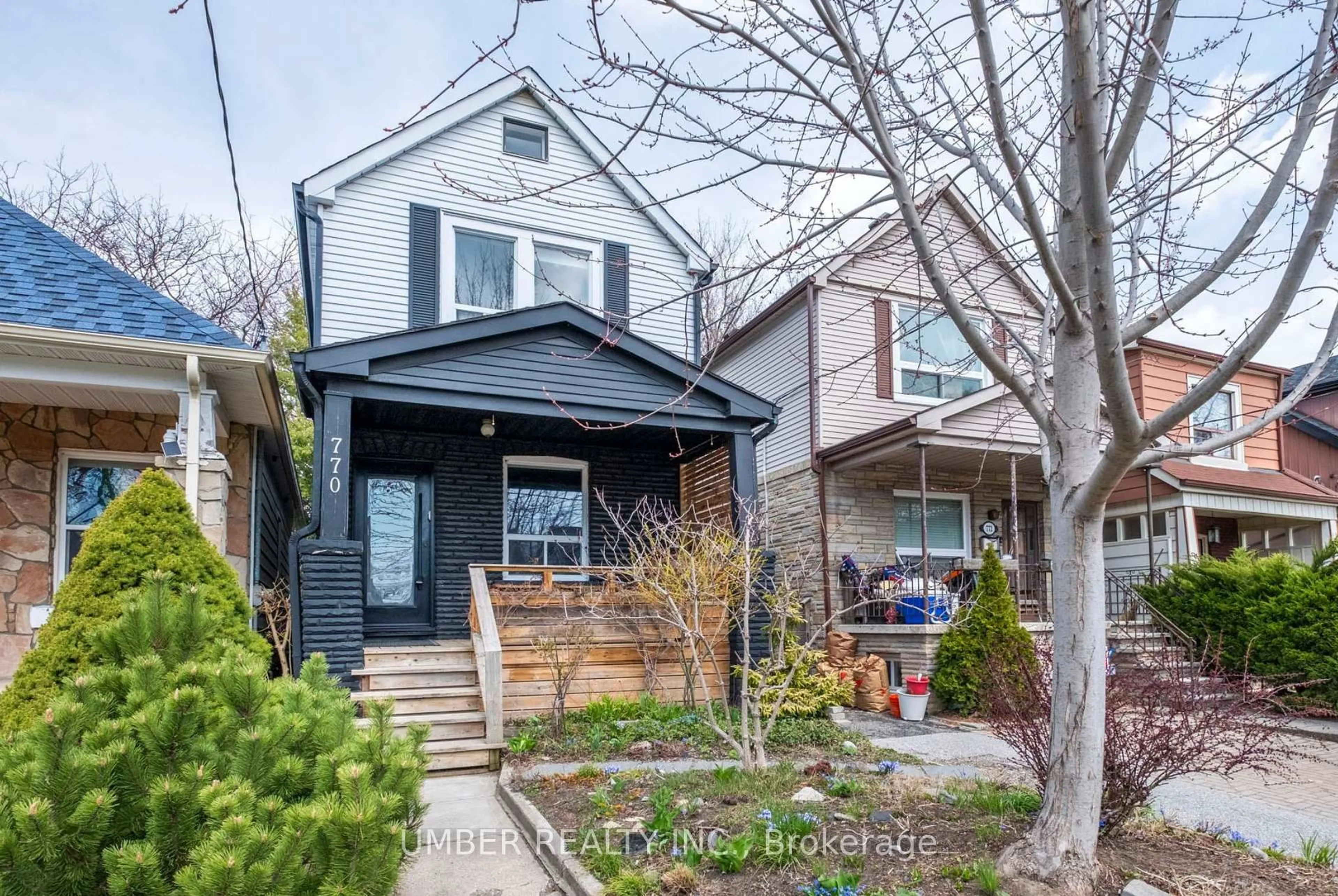 Home with brick exterior material, street for 770 Sammon Ave, Toronto Ontario M4C 2E5