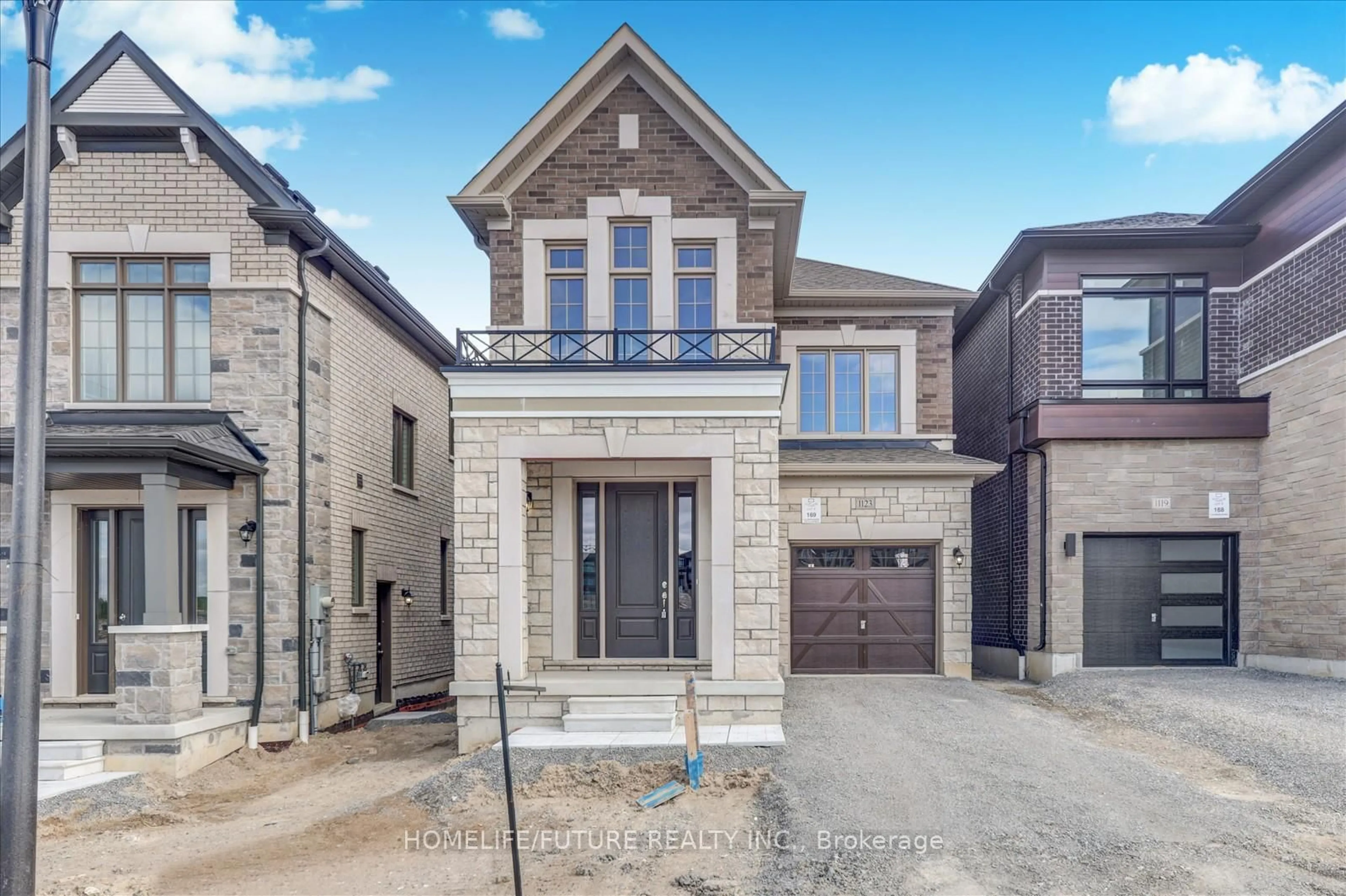 Home with brick exterior material, street for 1123 Zircon Manr, Pickering Ontario L1X 0P9