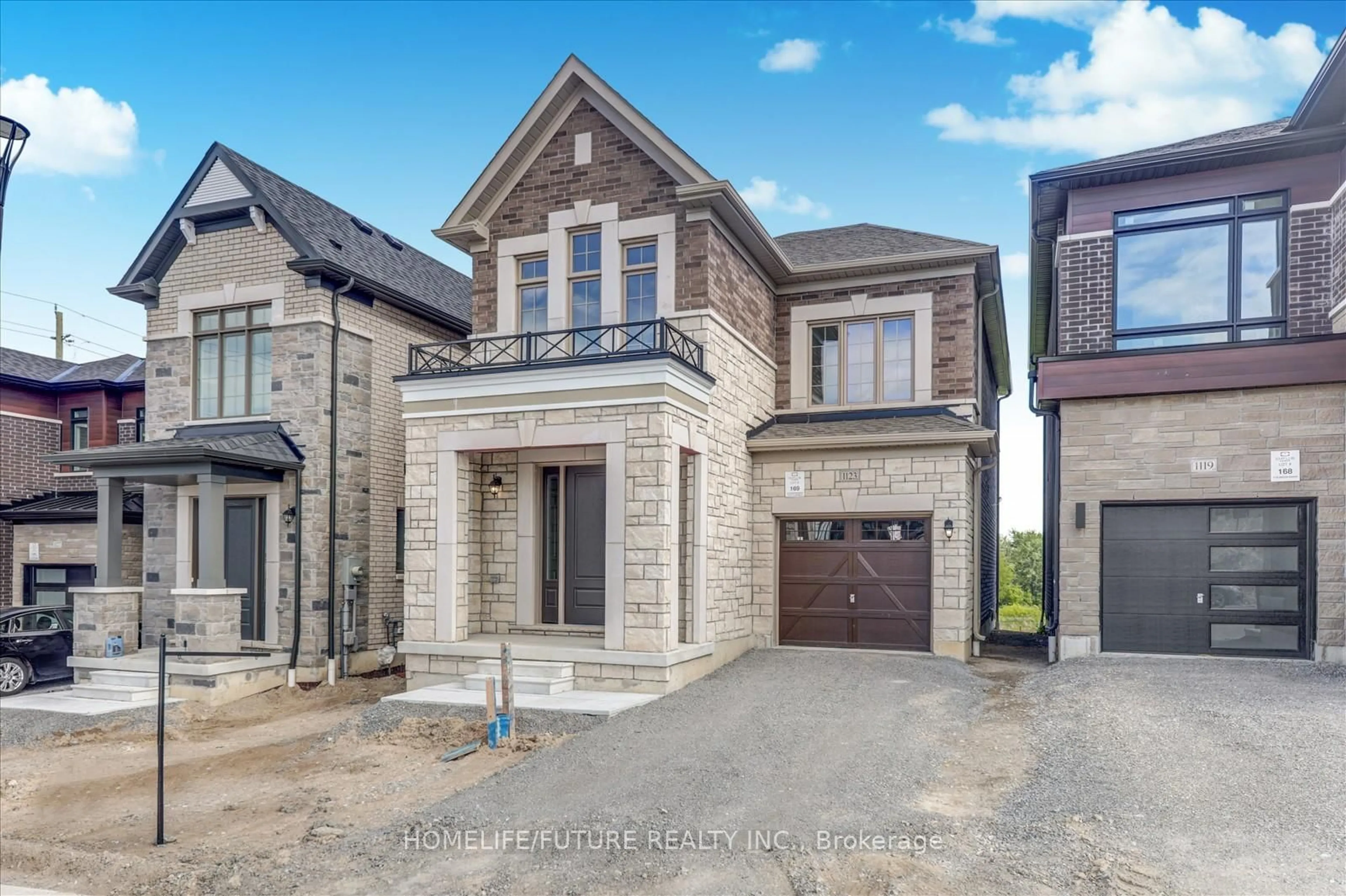 Home with brick exterior material, street for 1123 Zircon Manr, Pickering Ontario L1X 0P9
