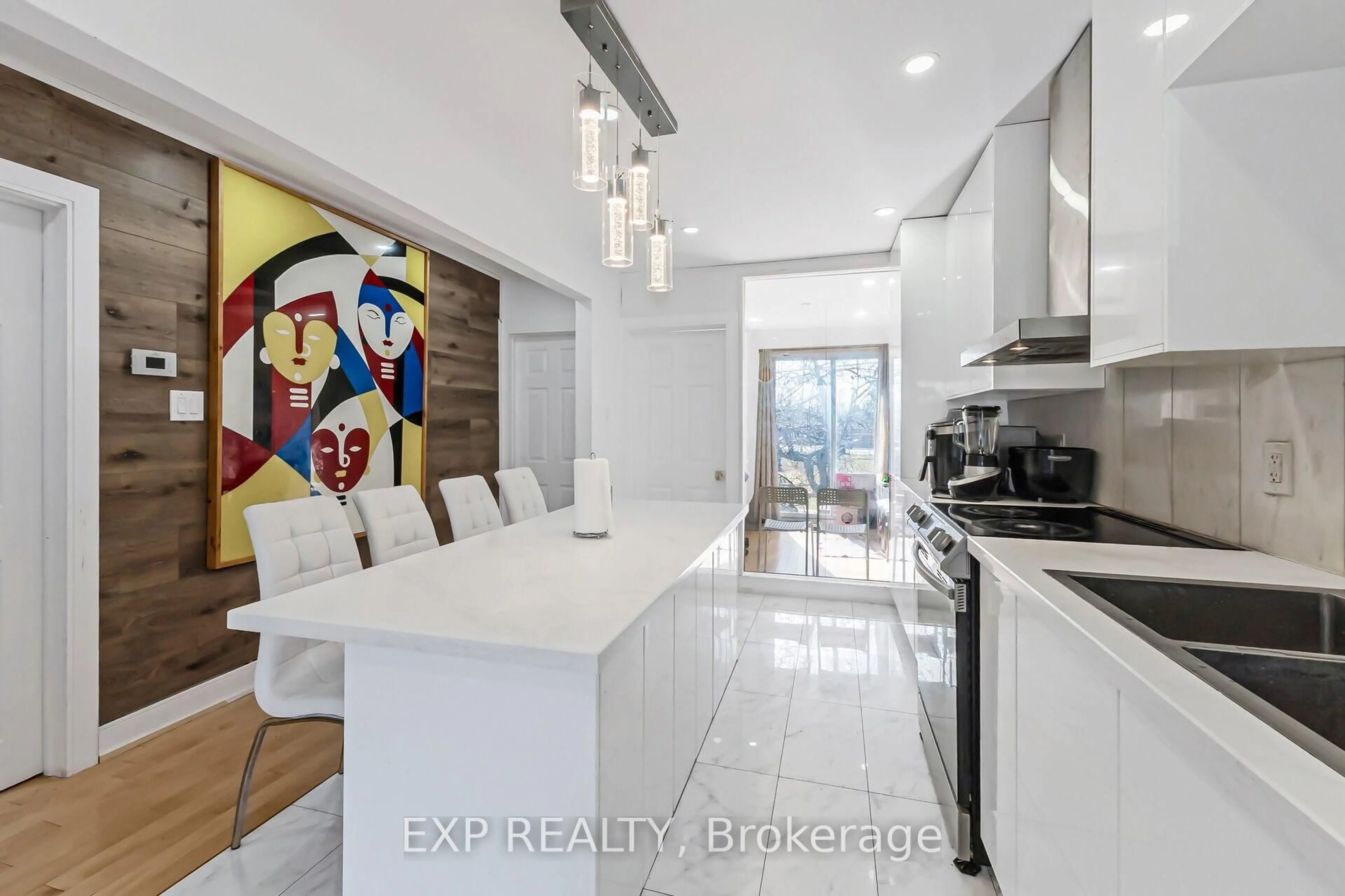 Contemporary kitchen, ceramic/tile floor for 32 Linden Ave, Toronto Ontario M1K 3H5
