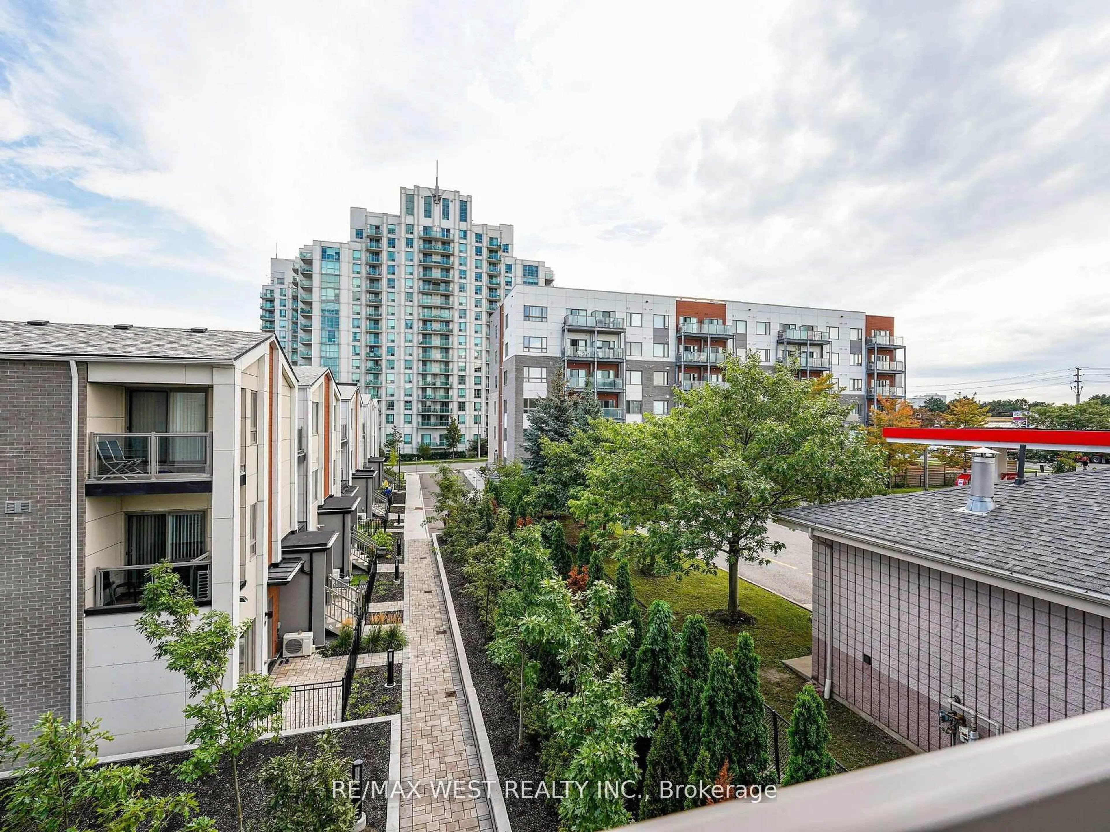 A pic from outside/outdoor area/front of a property/back of a property/a pic from drone, city buildings view from balcony for 5131 Sheppard Ave #309, Toronto Ontario M1B 0C9