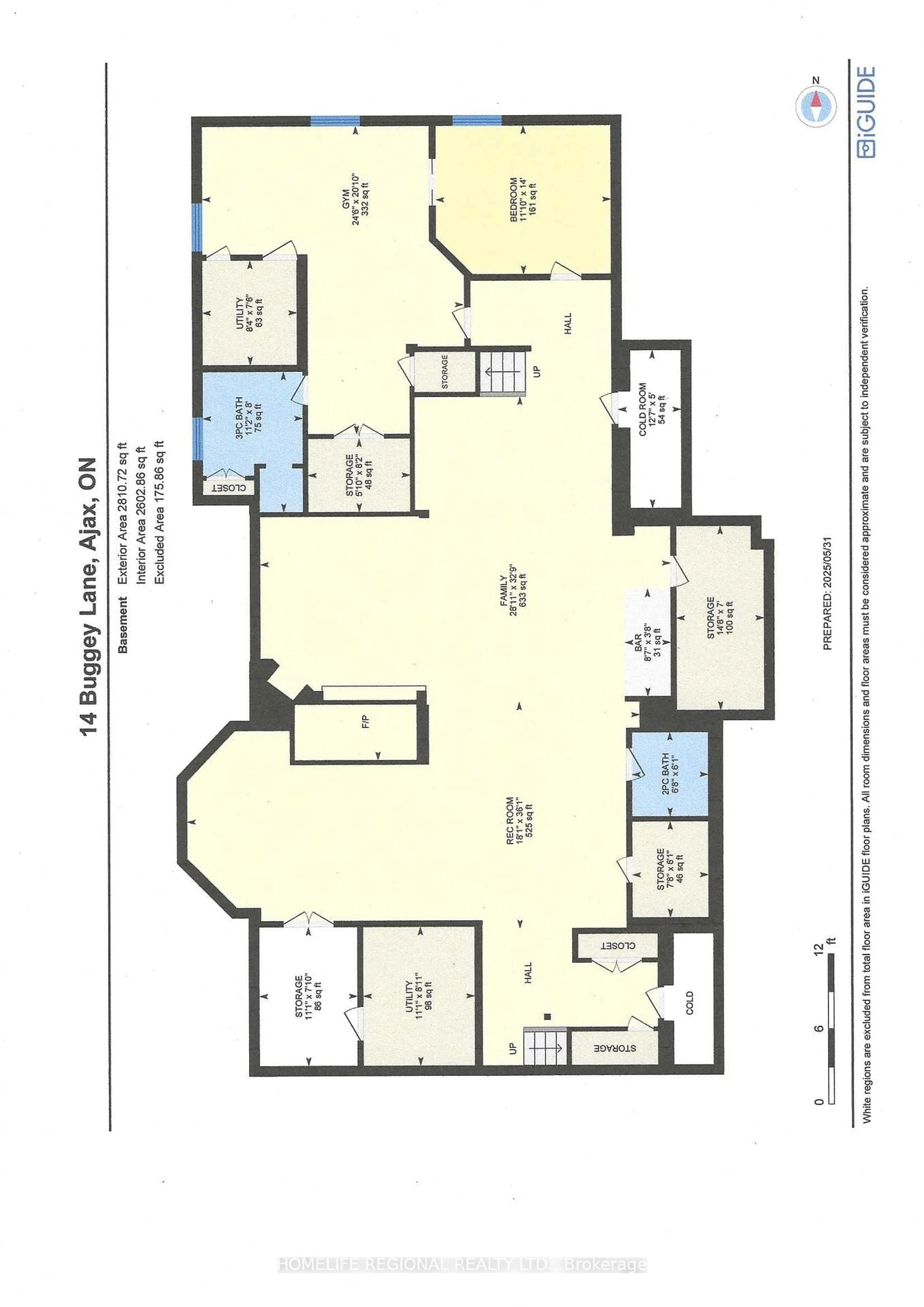 Floor plan for 14 Buggey Lane, Ajax Ontario L1Z 1X4