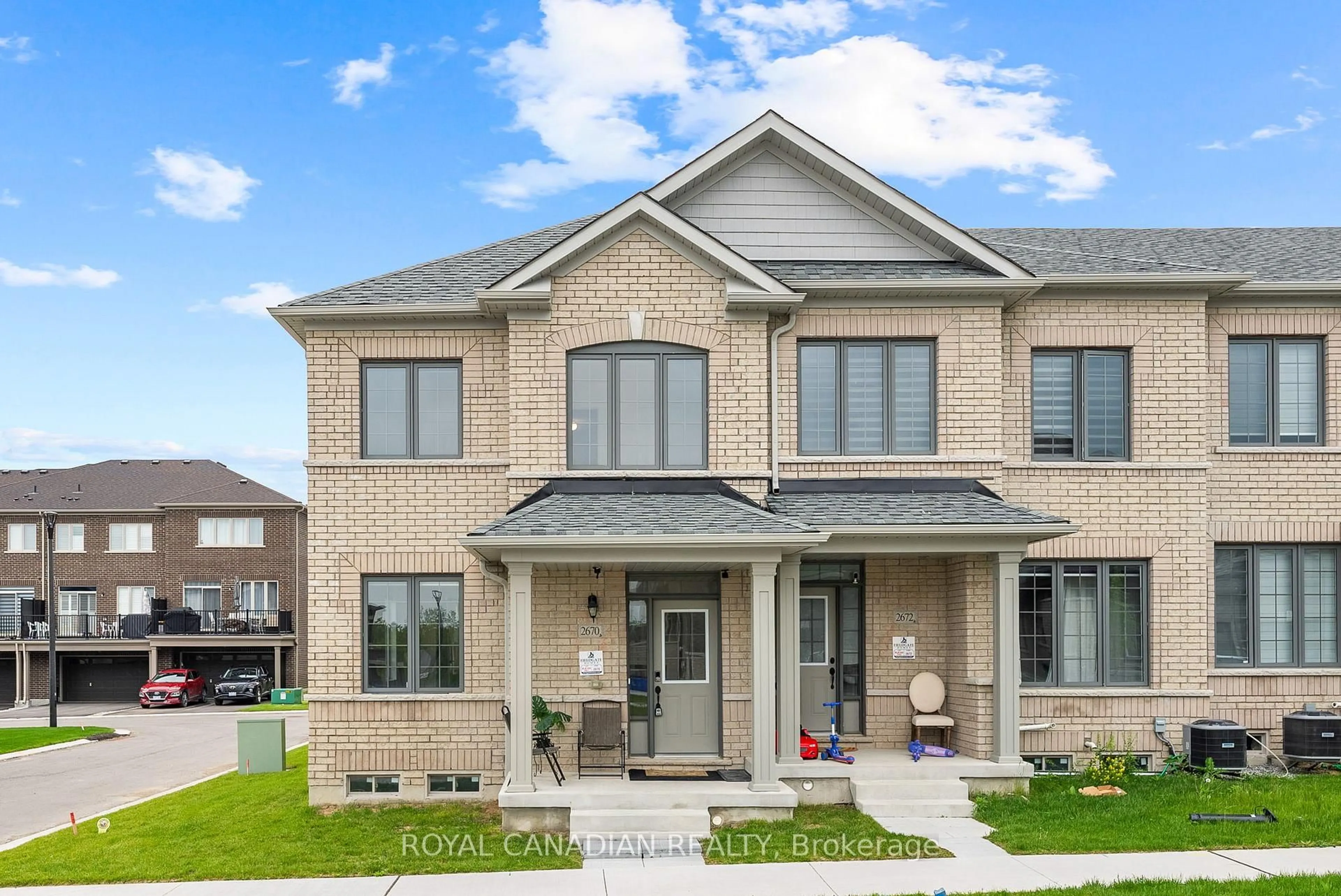 Home with brick exterior material, street for 2670 Delphinium Tr, Pickering Ontario L1X 0M1