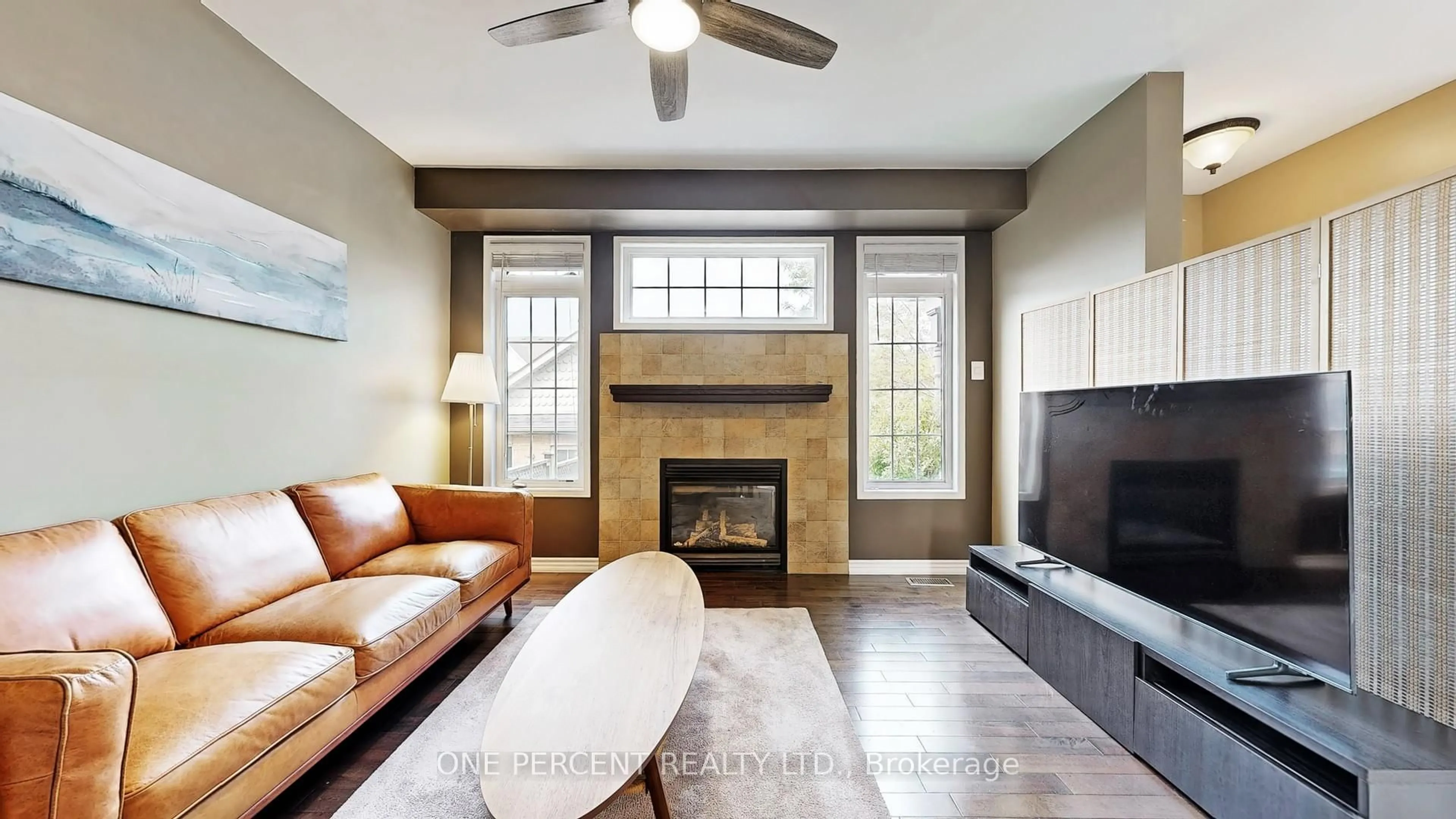 Living room with furniture, ceramic/tile floor for 662 Shoal Point Rd, Ajax Ontario L1S 7P2