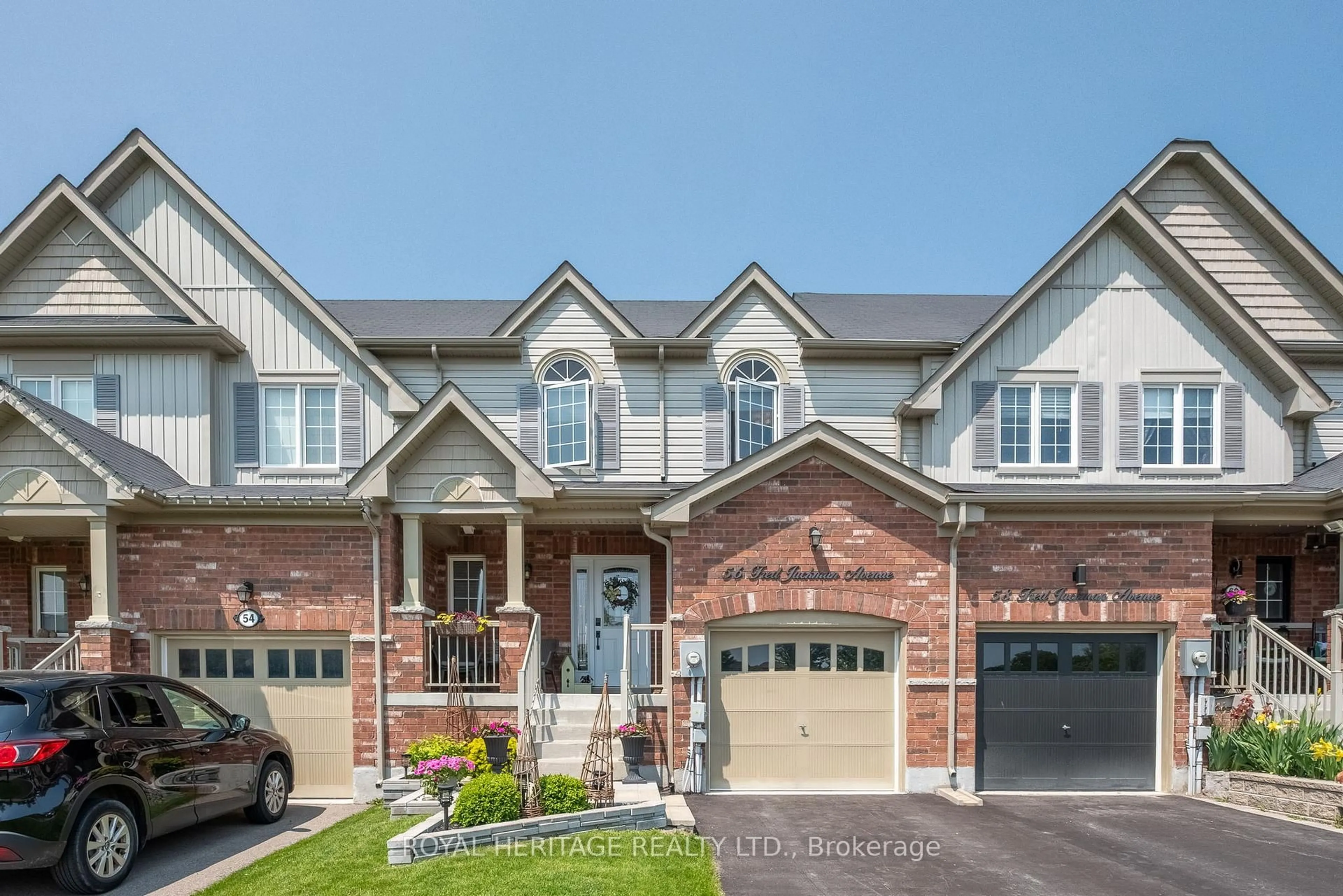 Home with brick exterior material, street for 56 Fred Jackman Ave, Clarington Ontario L1C 0S7