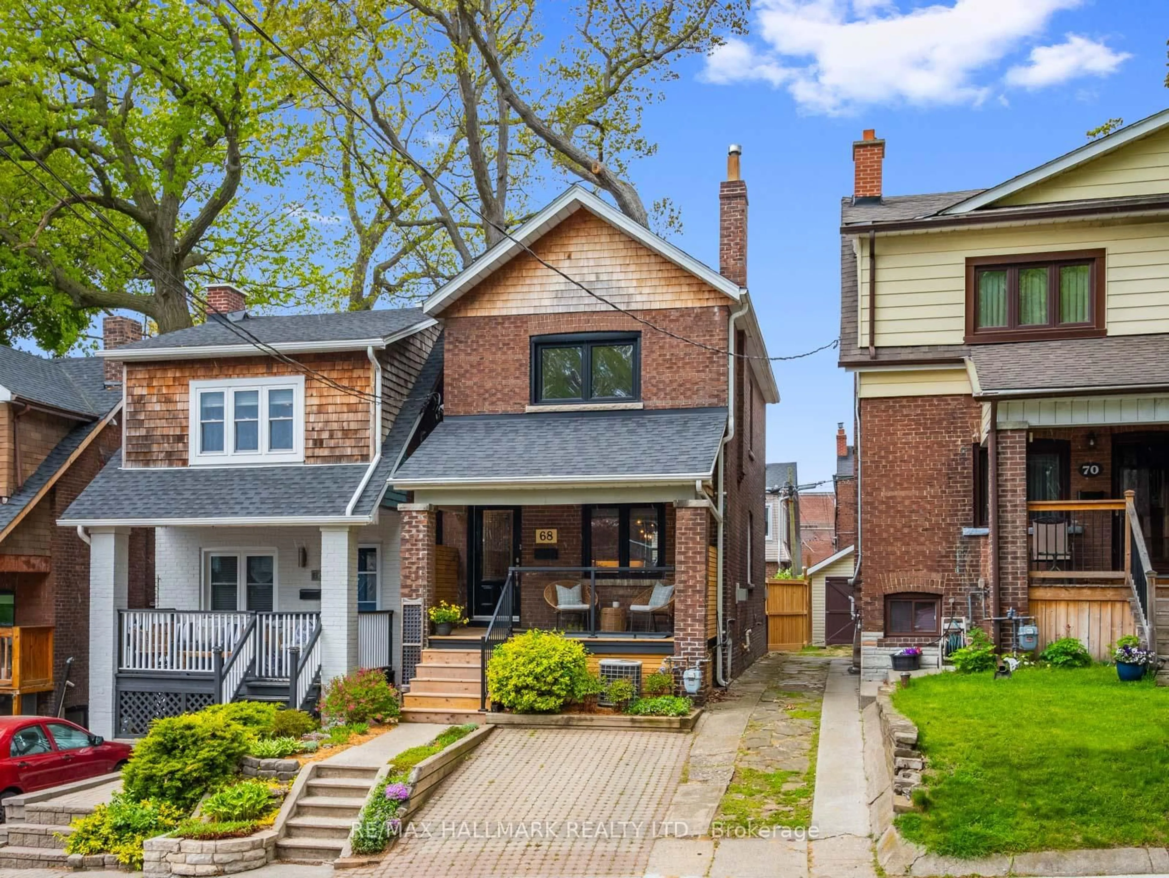 Home with brick exterior material, street for 68 Bellhaven Rd, Toronto Ontario M4L 3J6
