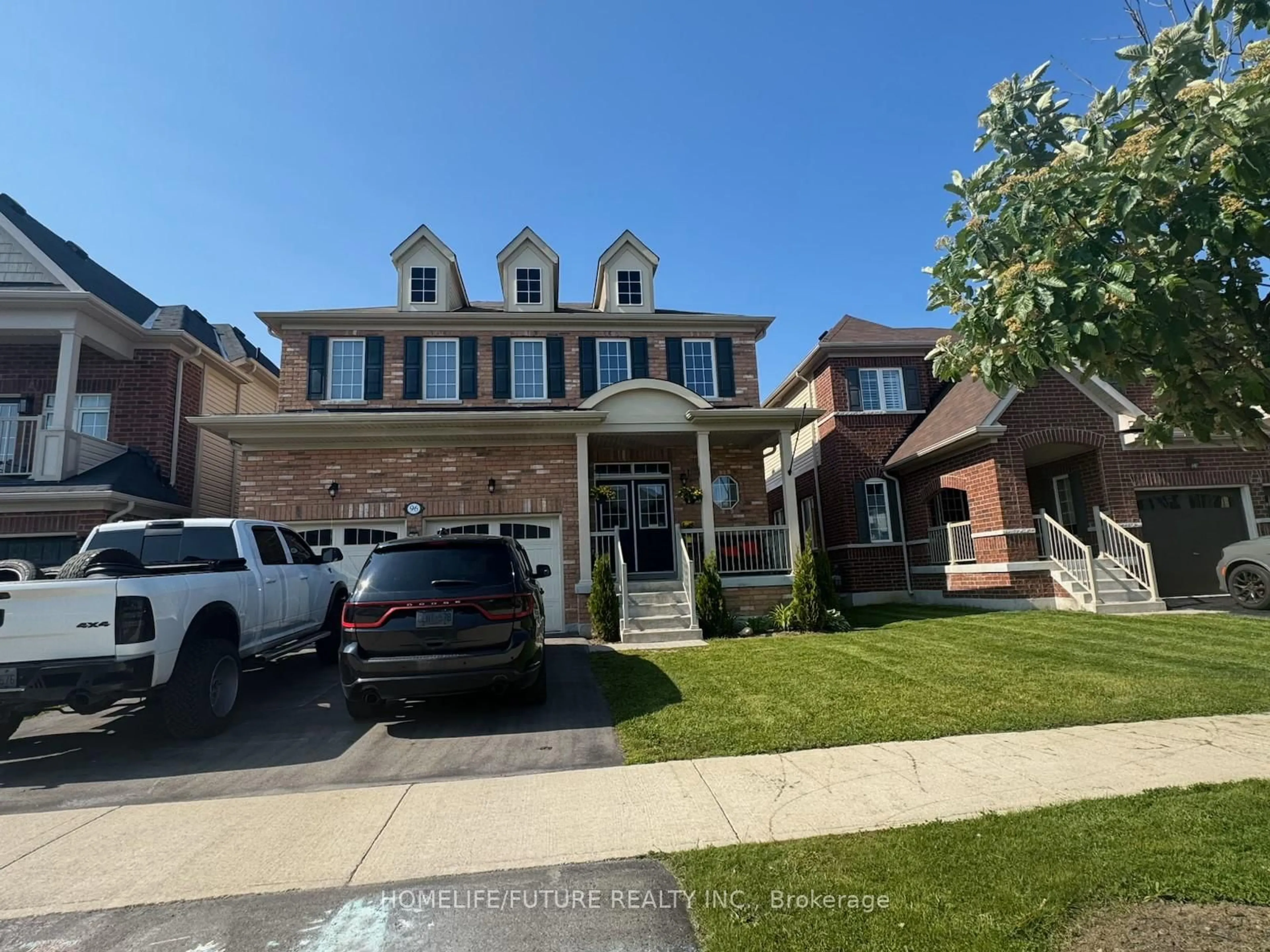 Home with brick exterior material, street for 96 William Fair Dr, Clarington Ontario L1C 3K2