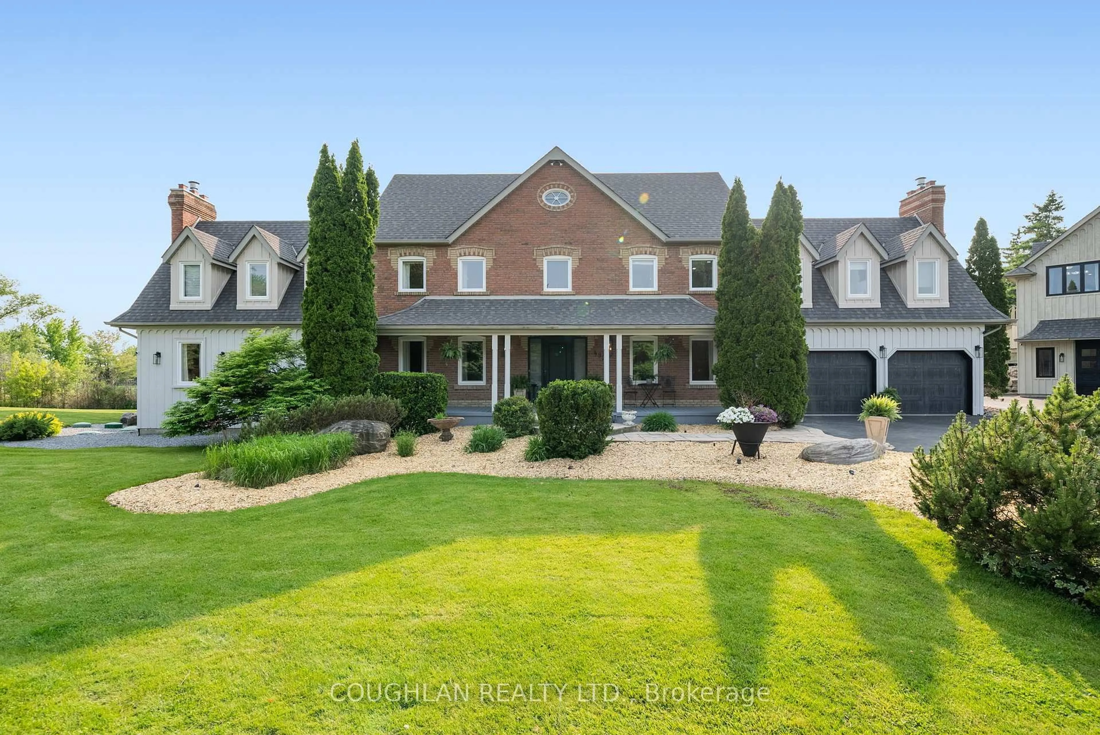A pic from outside/outdoor area/front of a property/back of a property/a pic from drone, water/lake/river/ocean view for 4996 Canso Dr, Pickering Ontario L1Y 1A8