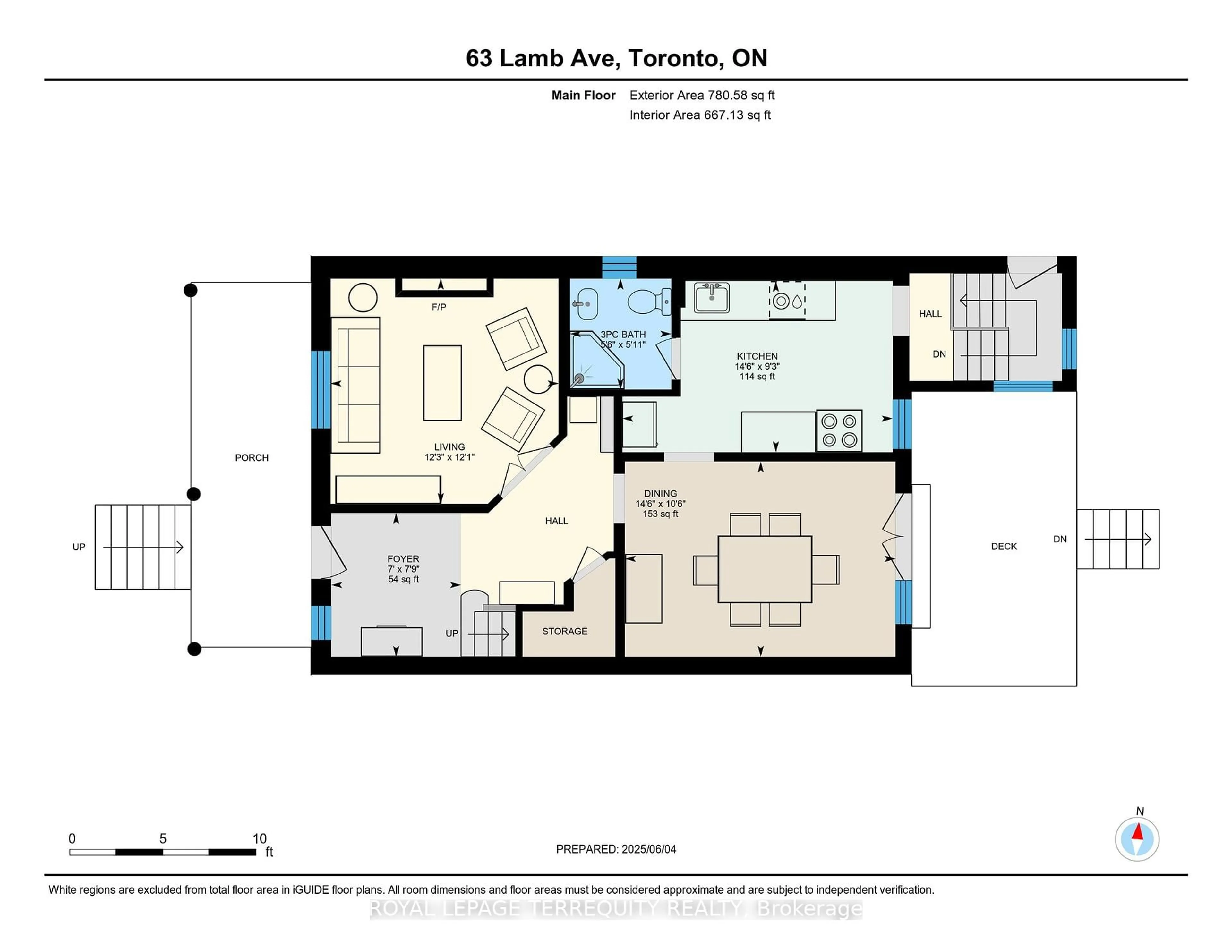 Floor plan for 63 Lamb Ave, Toronto Ontario M4J 4M4