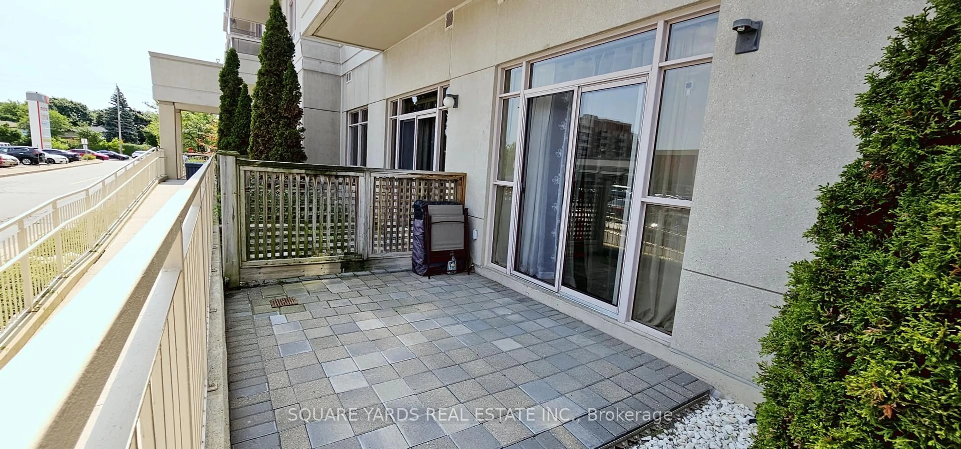 Balcony in the apartment, street for 3650 Kingston Rd #115, Toronto Ontario M1M 3X9