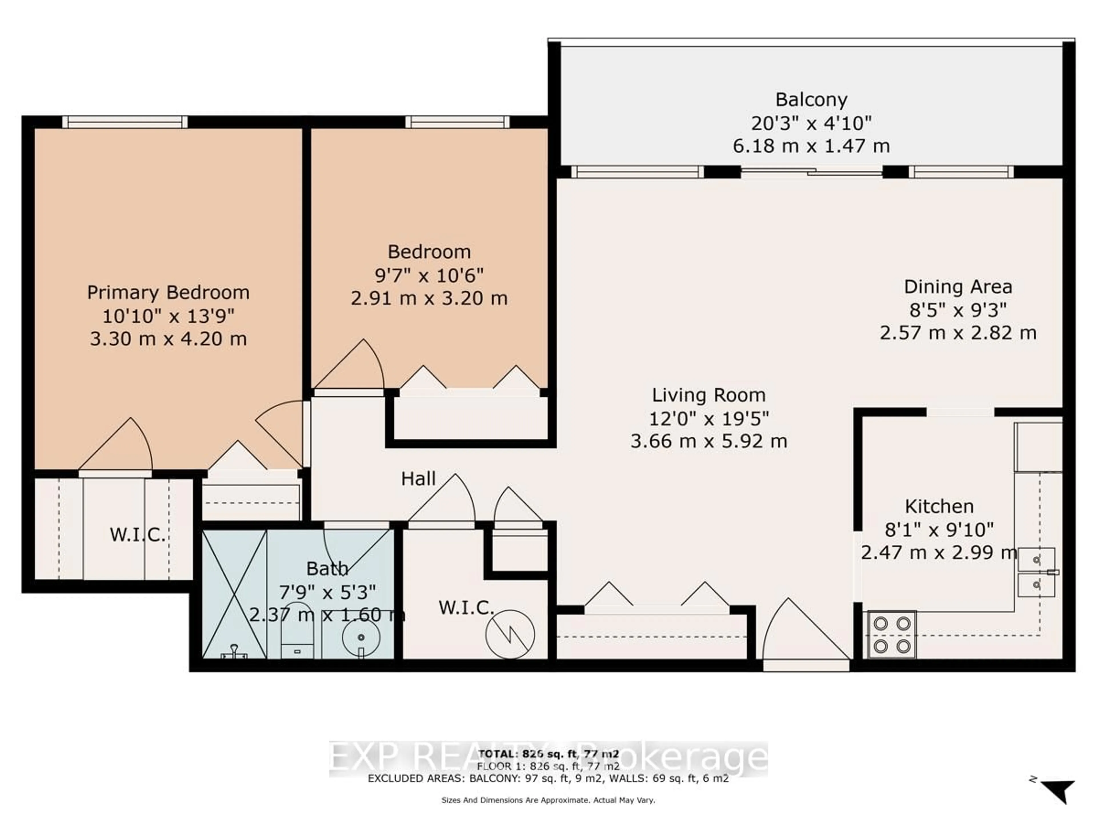 Floor plan for 131 Taunton Rd #306, Oshawa Ontario L1G 3T8