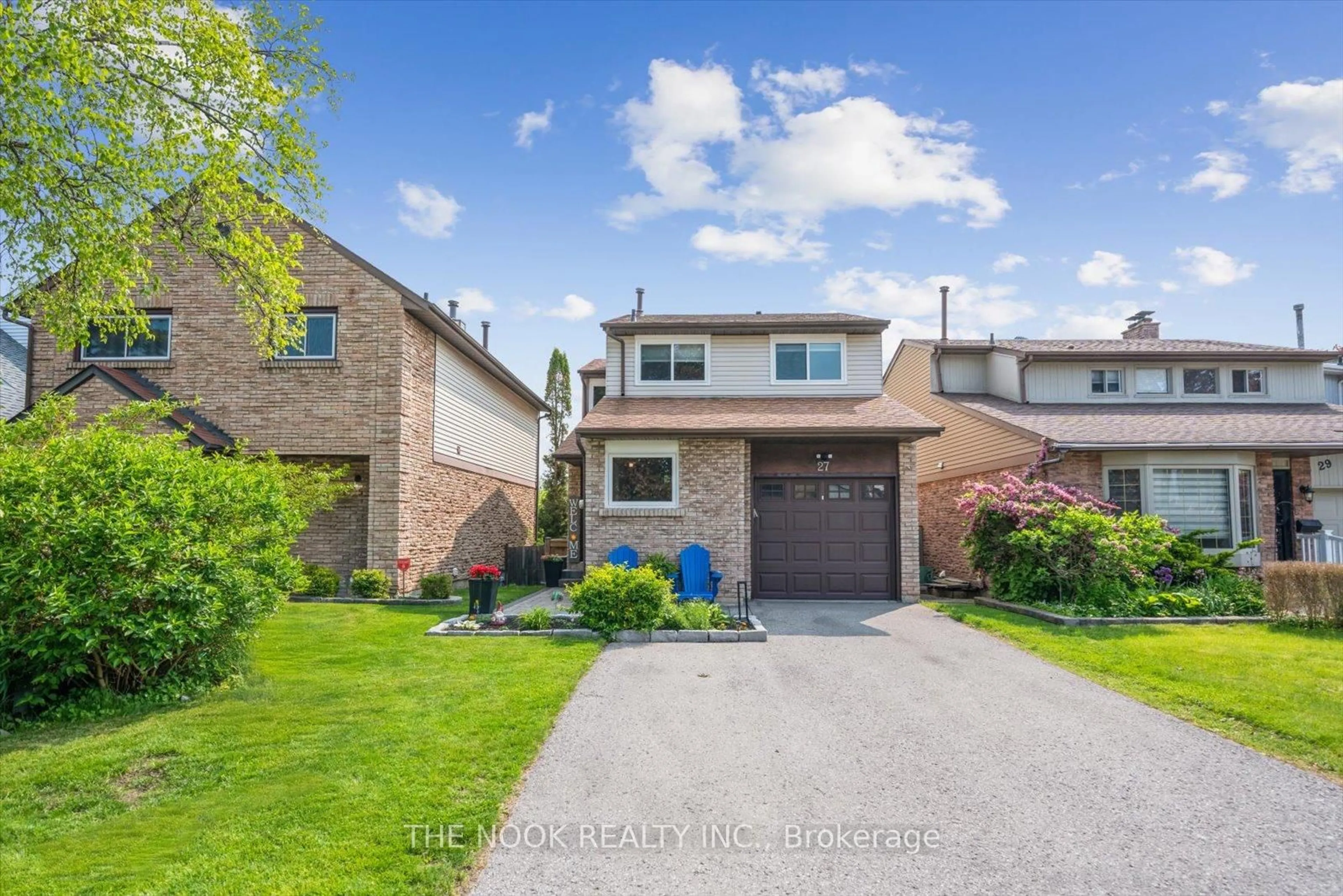 Home with brick exterior material, street for 27 Andrea Rd, Ajax Ontario L1S 3V8