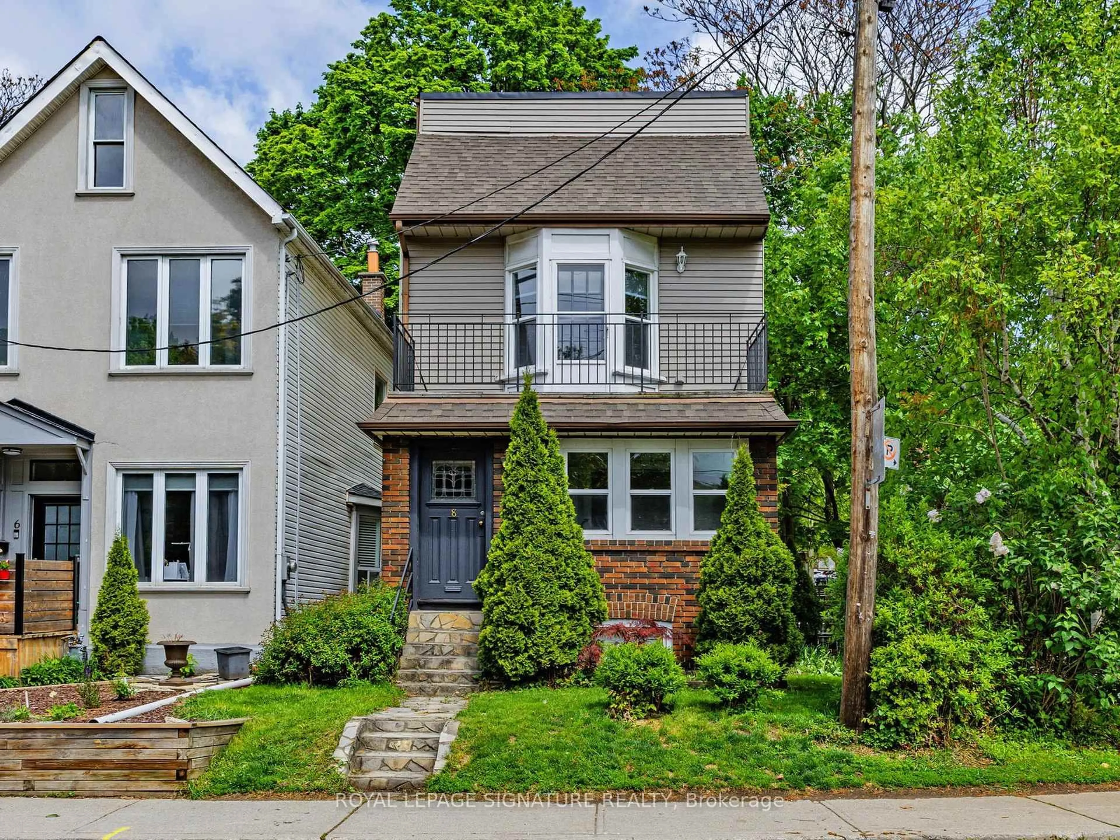 Home with brick exterior material, street for 8 Fairford Ave, Toronto Ontario M4L 2J6