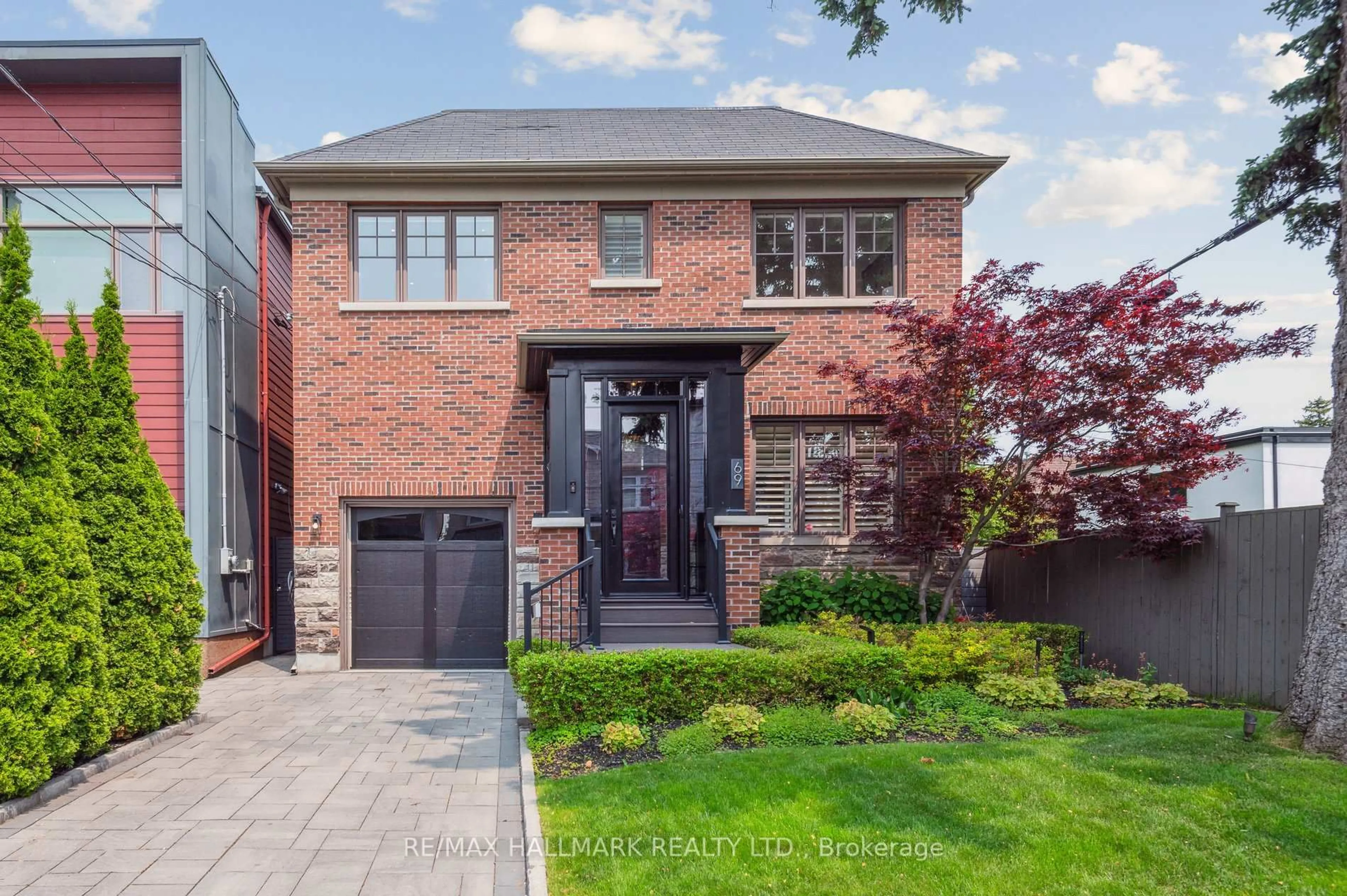 Home with brick exterior material, street for 69 Hillside Dr, Toronto Ontario M4K 2M5