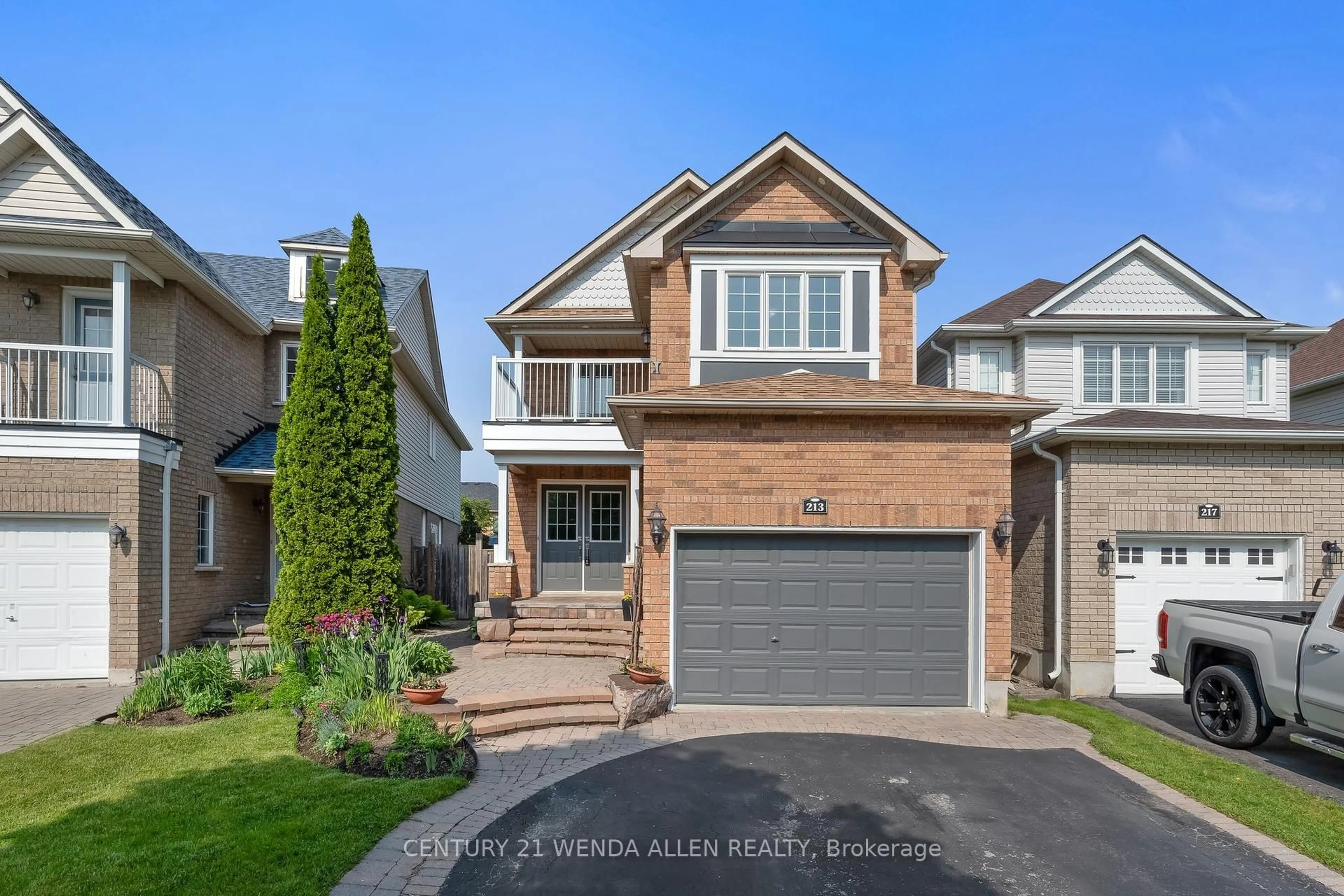 Home with brick exterior material, street for 213 Madden Pl, Clarington Ontario L1C 5K4