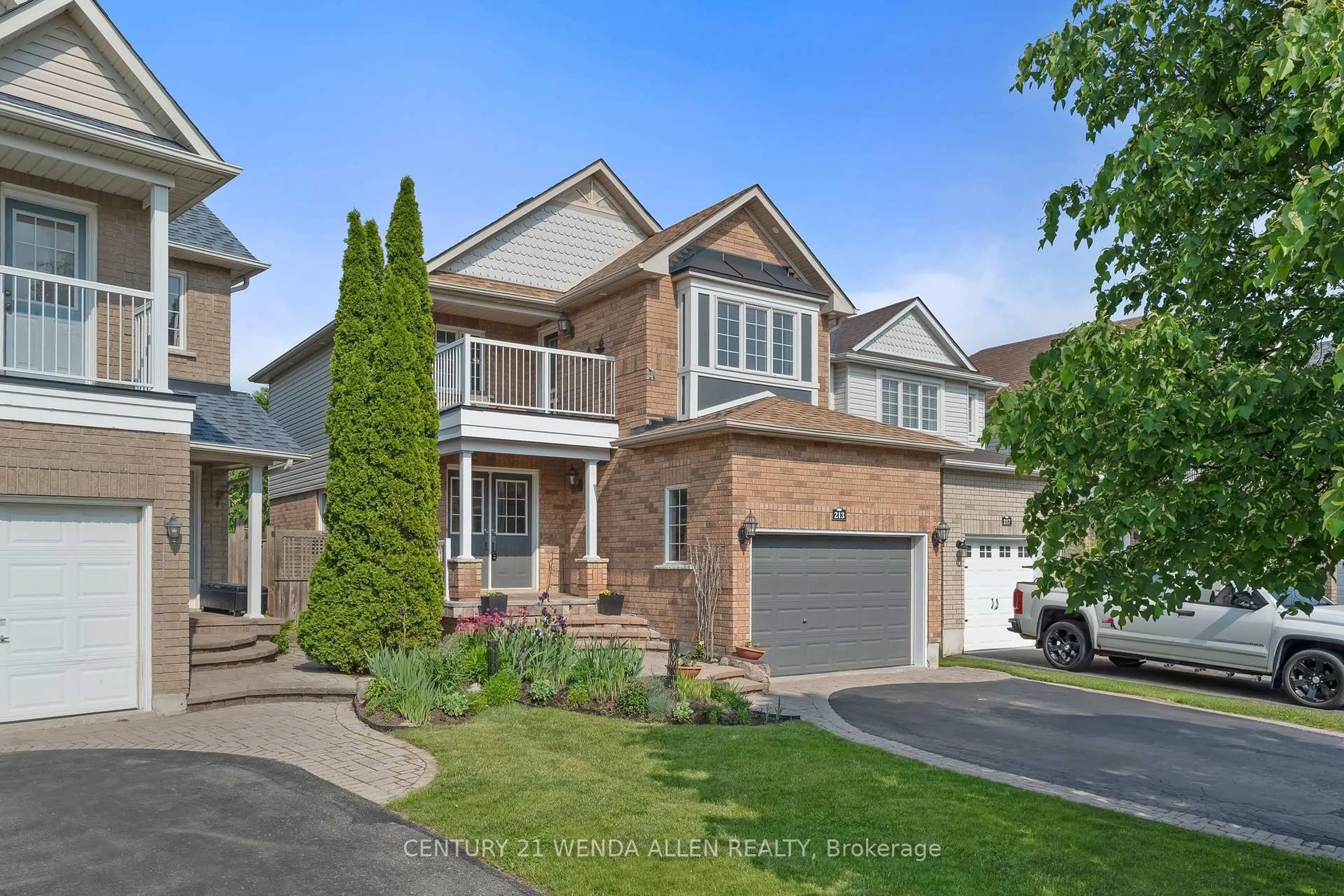 Home with brick exterior material, street for 213 Madden Pl, Clarington Ontario L1C 5K4