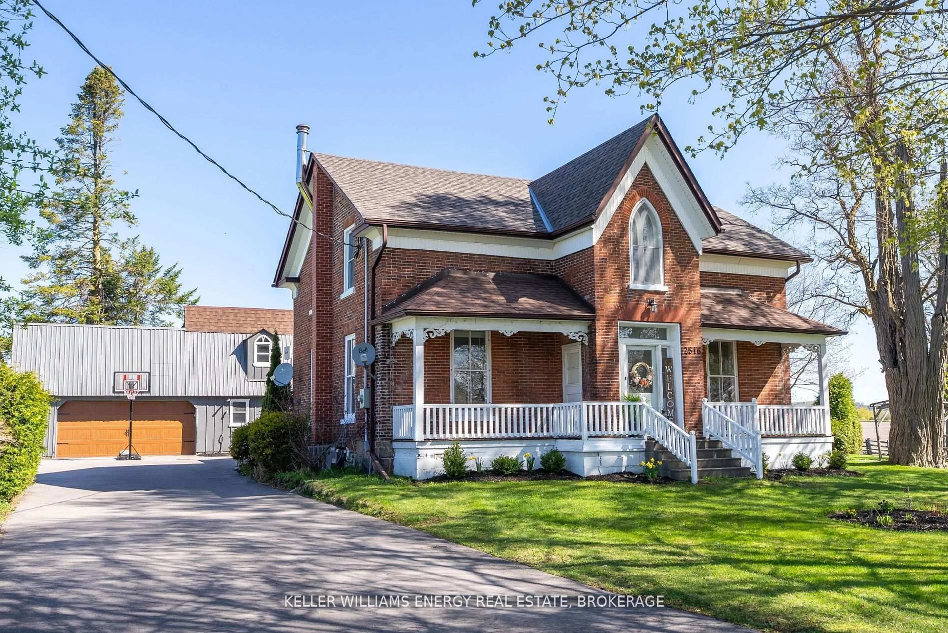 Home with brick exterior material, street for 2516 Concession 8 Rd, Clarington Ontario L1C 5X3