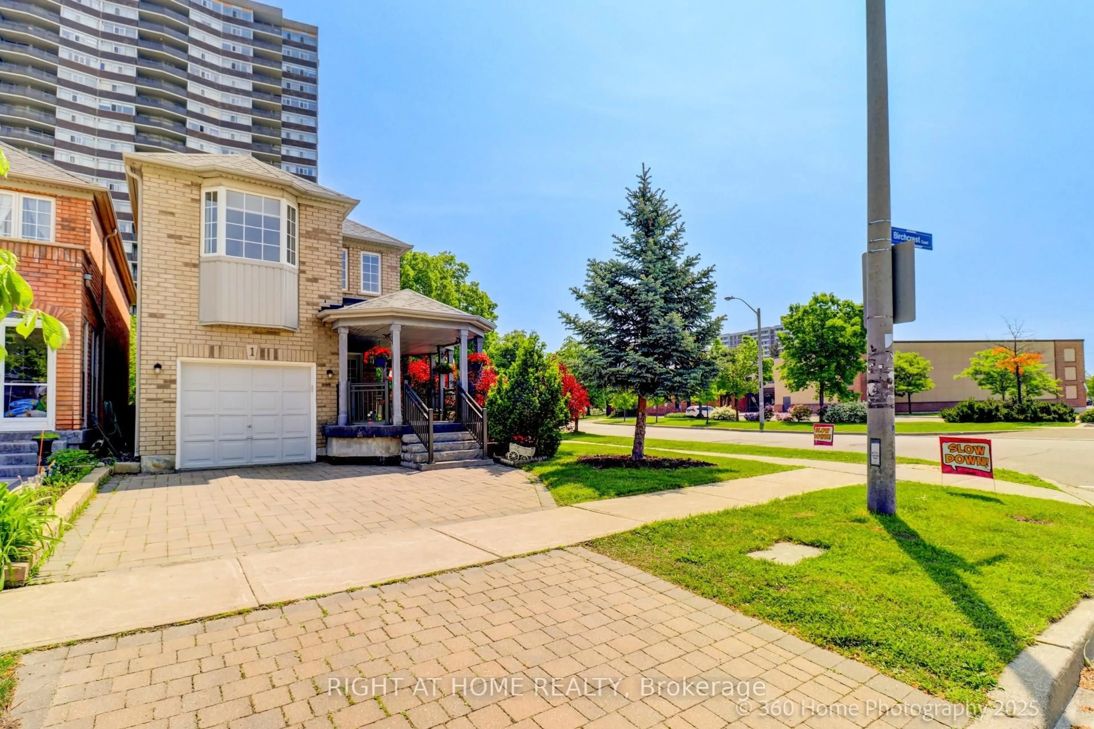 A pic from outside/outdoor area/front of a property/back of a property/a pic from drone, street for 1 Birchcrest Crt, Toronto Ontario M1W 4A4