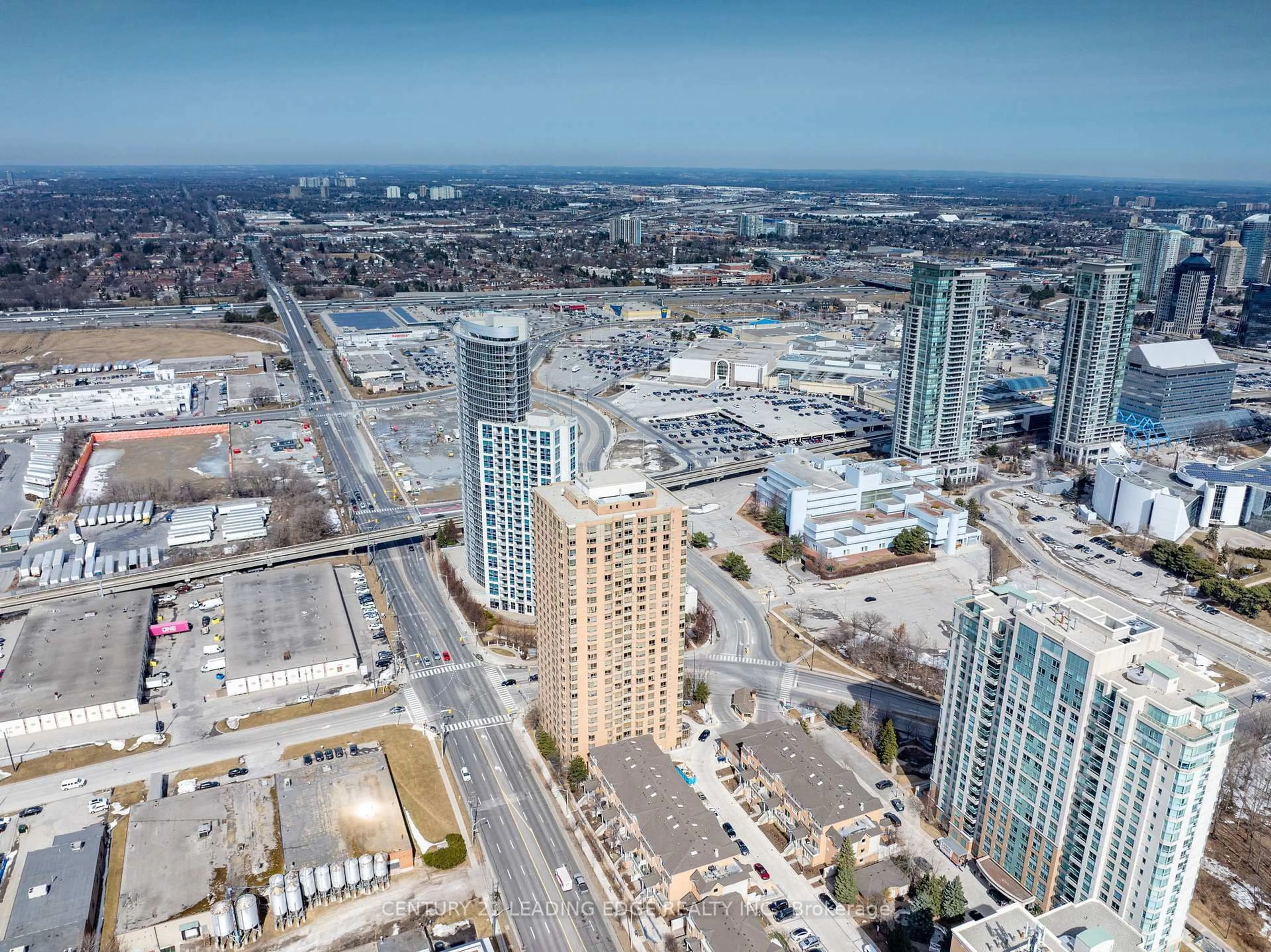A pic from outside/outdoor area/front of a property/back of a property/a pic from drone, city buildings view from balcony for 115 Omni Dr #1509, Toronto Ontario M1P 5B4