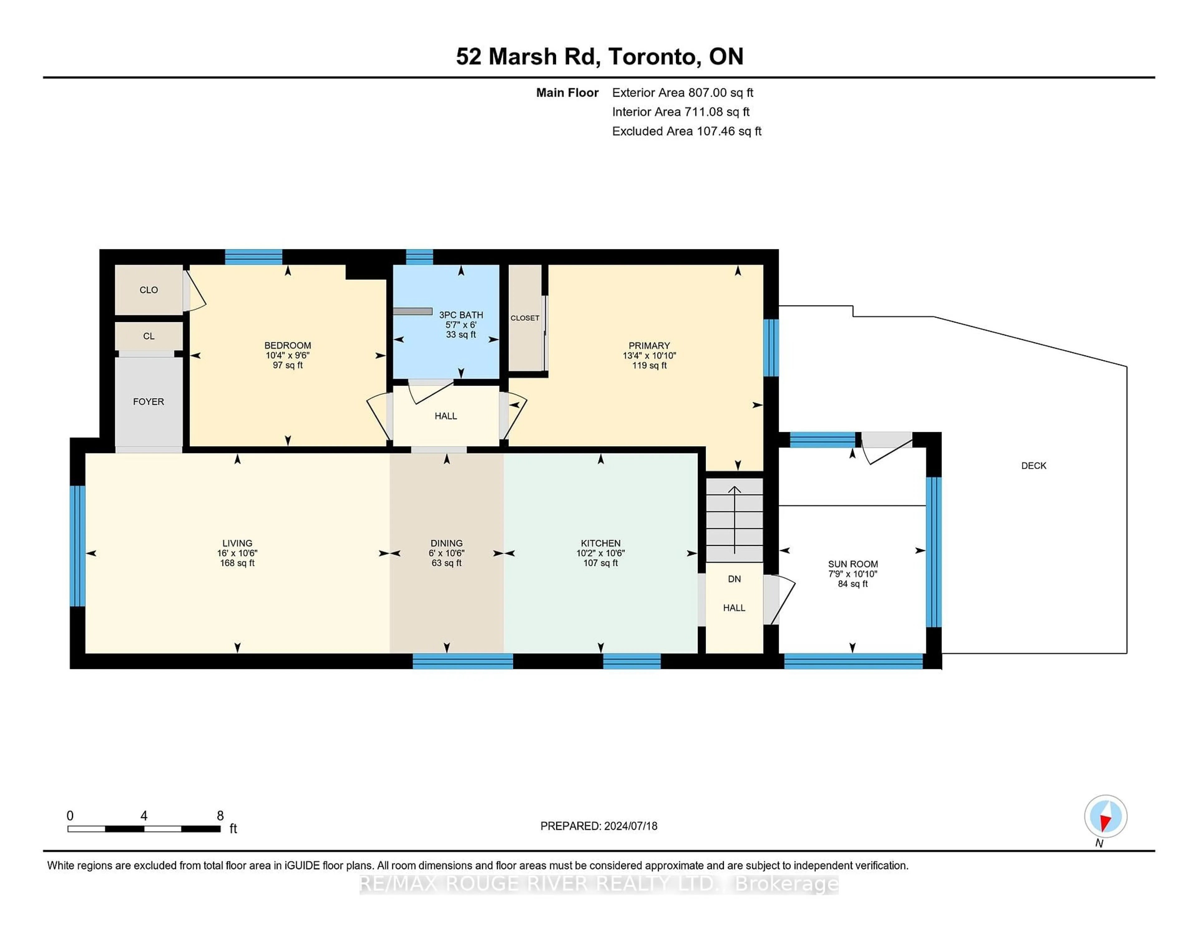 Floor plan for 52 Marsh Rd, Toronto Ontario M1K 1Y9