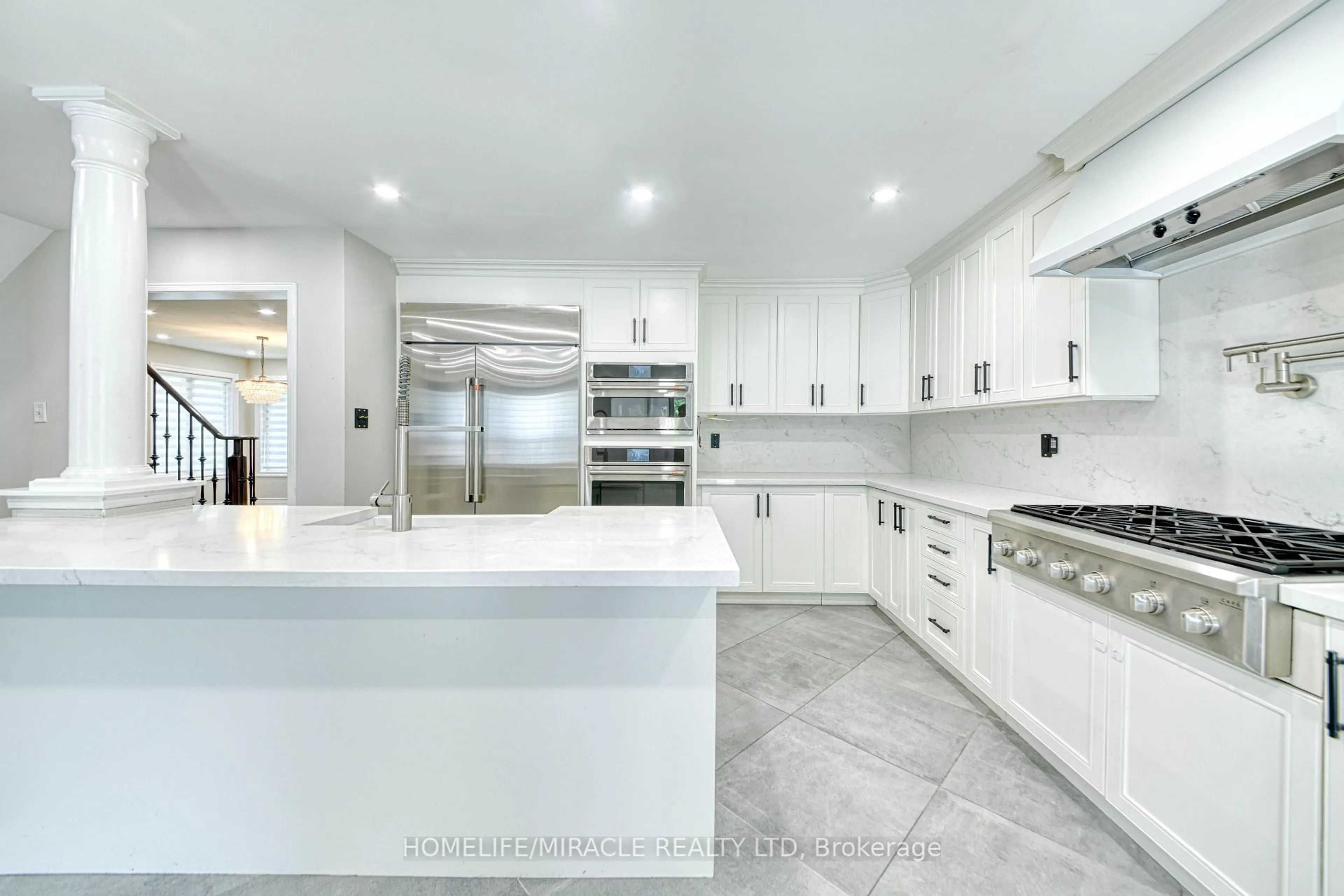 Contemporary kitchen, ceramic/tile floor for 1350 Aldergrove Dr, Oshawa Ontario L1K 2Y6