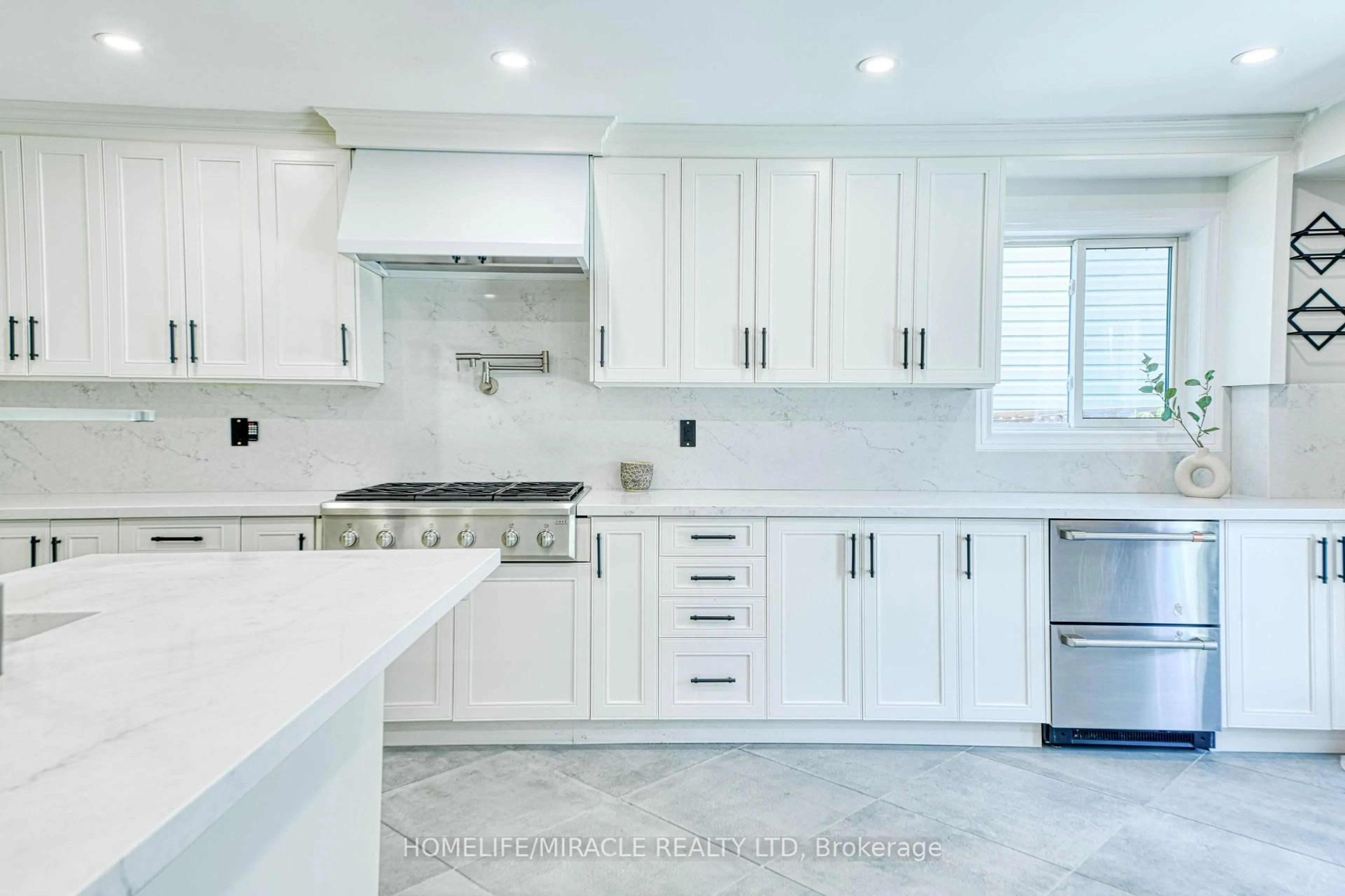 Contemporary kitchen, ceramic/tile floor for 1350 Aldergrove Dr, Oshawa Ontario L1K 2Y6