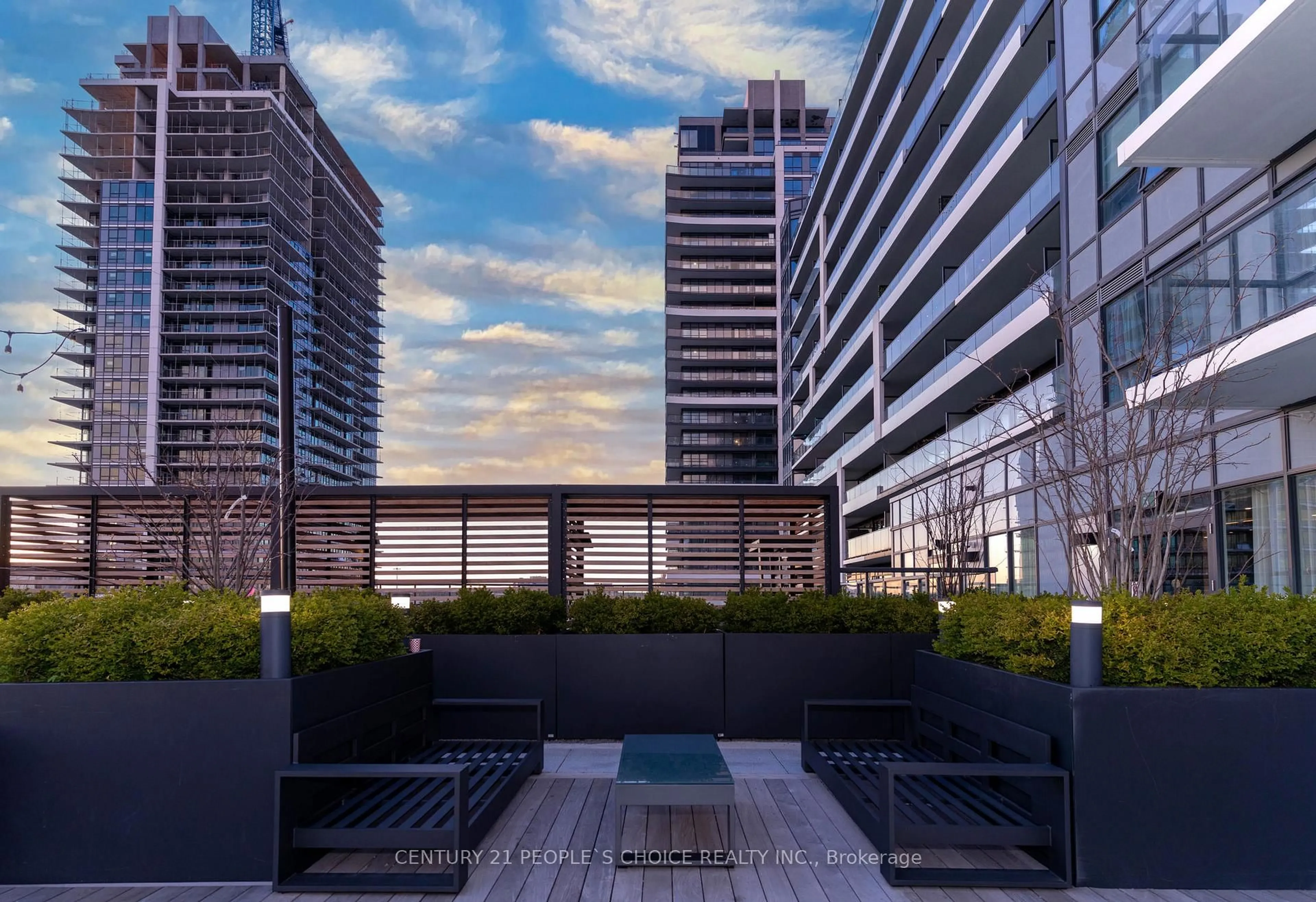 Patio, city buildings view from balcony for 1480 Bayly St #404, Pickering Ontario L1W 0C2