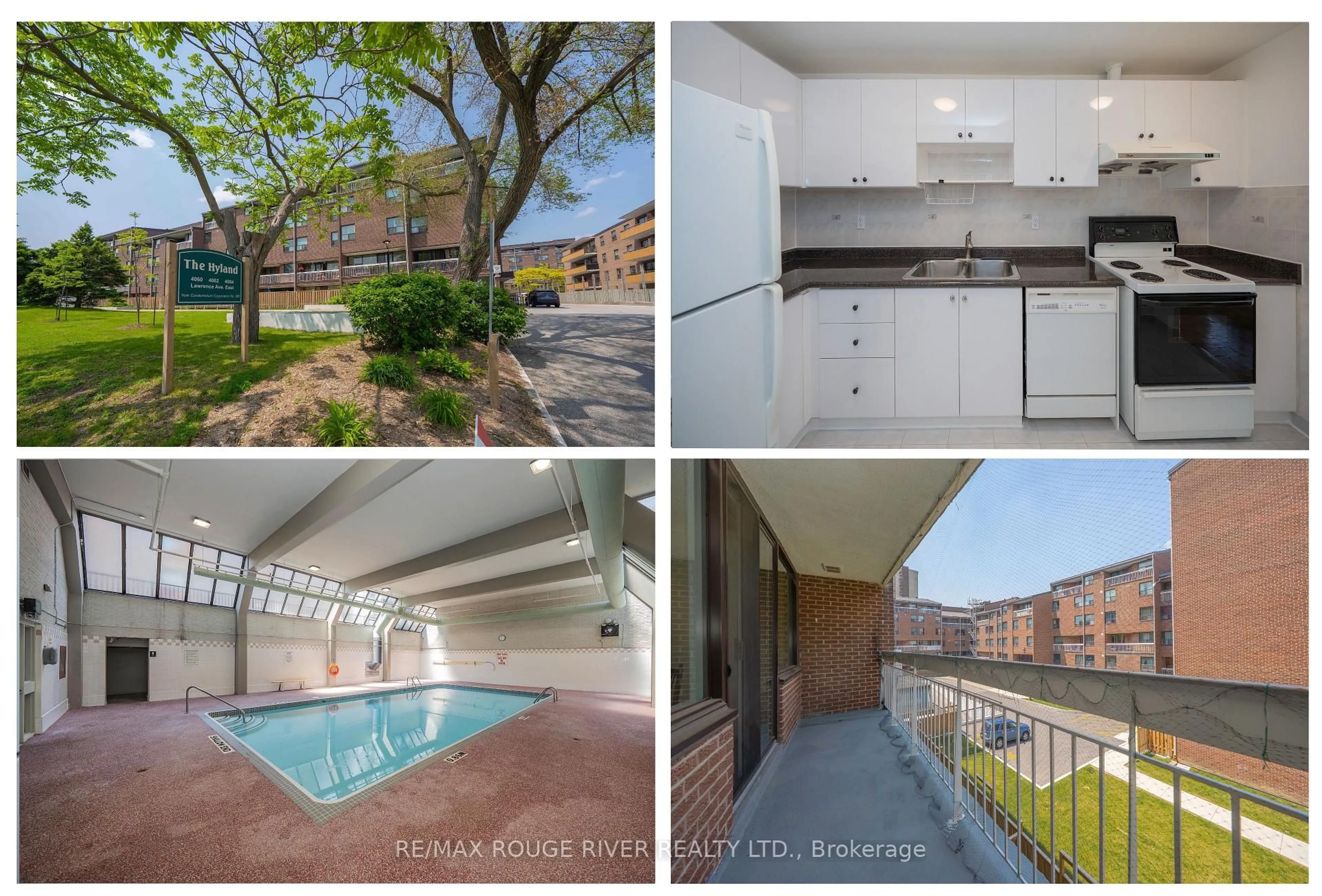 A pic from outside/outdoor area/front of a property/back of a property/a pic from drone, water/lake/river/ocean view for 4062 Lawrence Ave #309, Toronto Ontario M1E 4V5