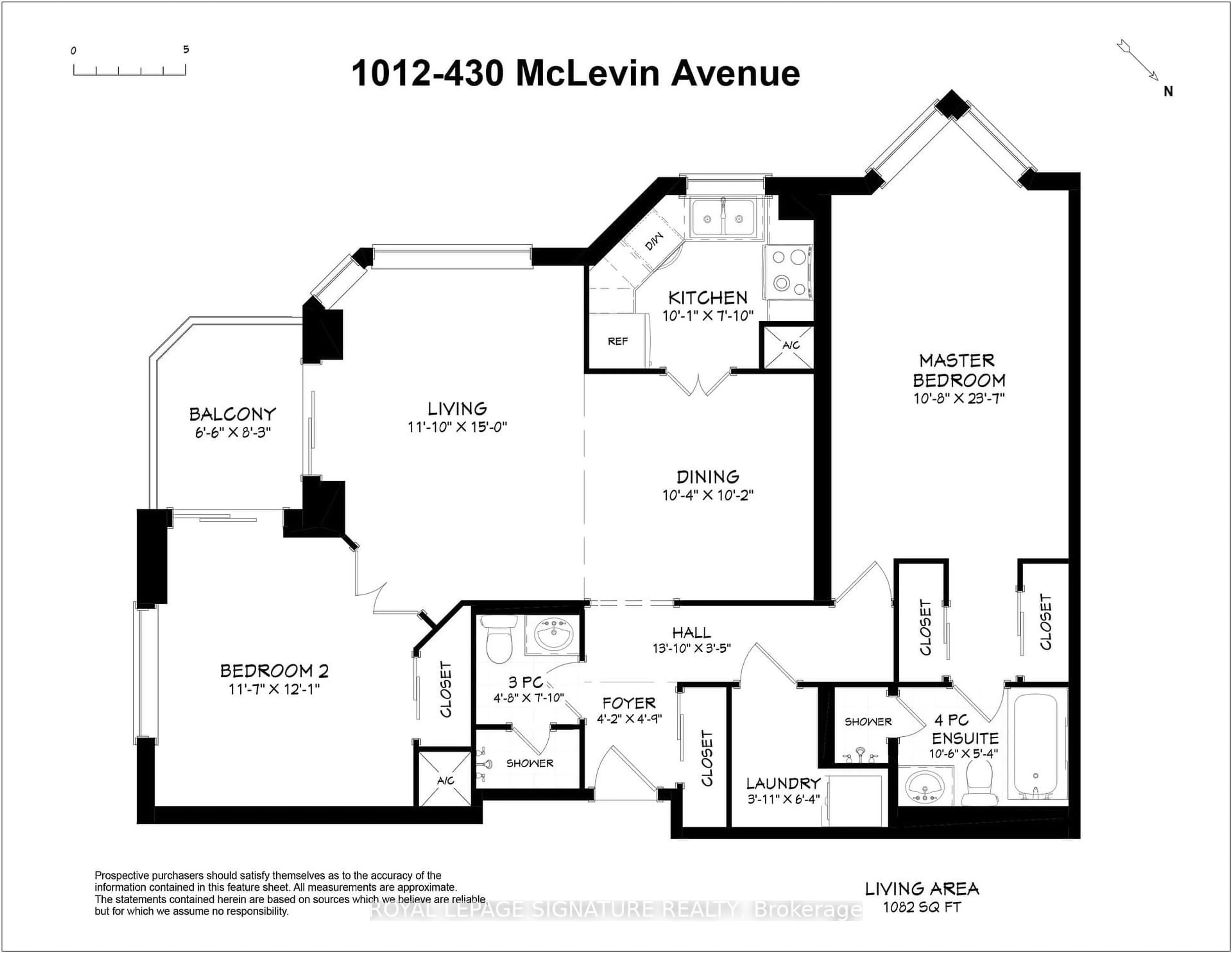 Floor plan for 430 Mclevin Ave #1012, Toronto Ontario M1B 5P1