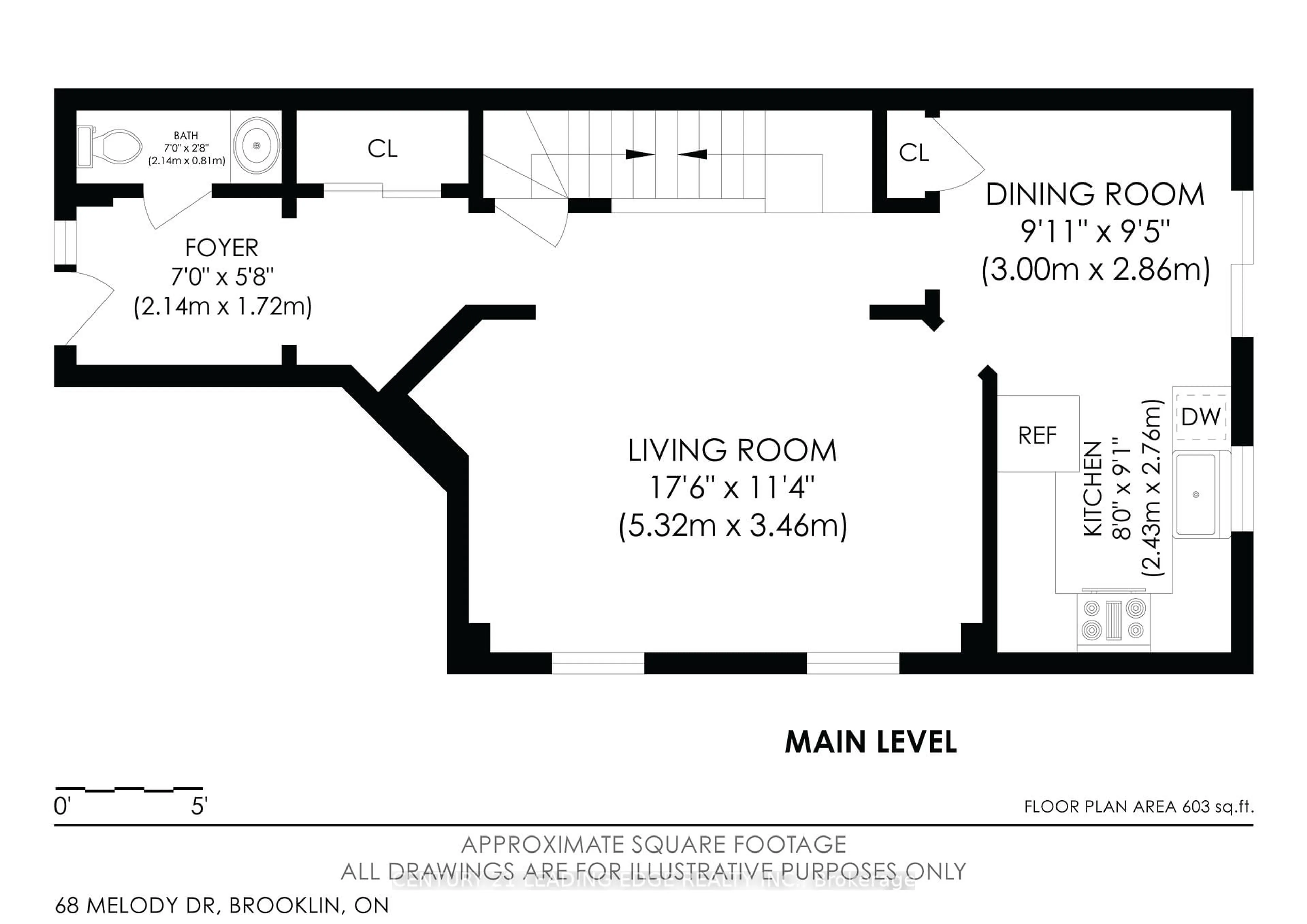 Floor plan for 68 Melody Dr, Whitby Ontario L1M 1K2