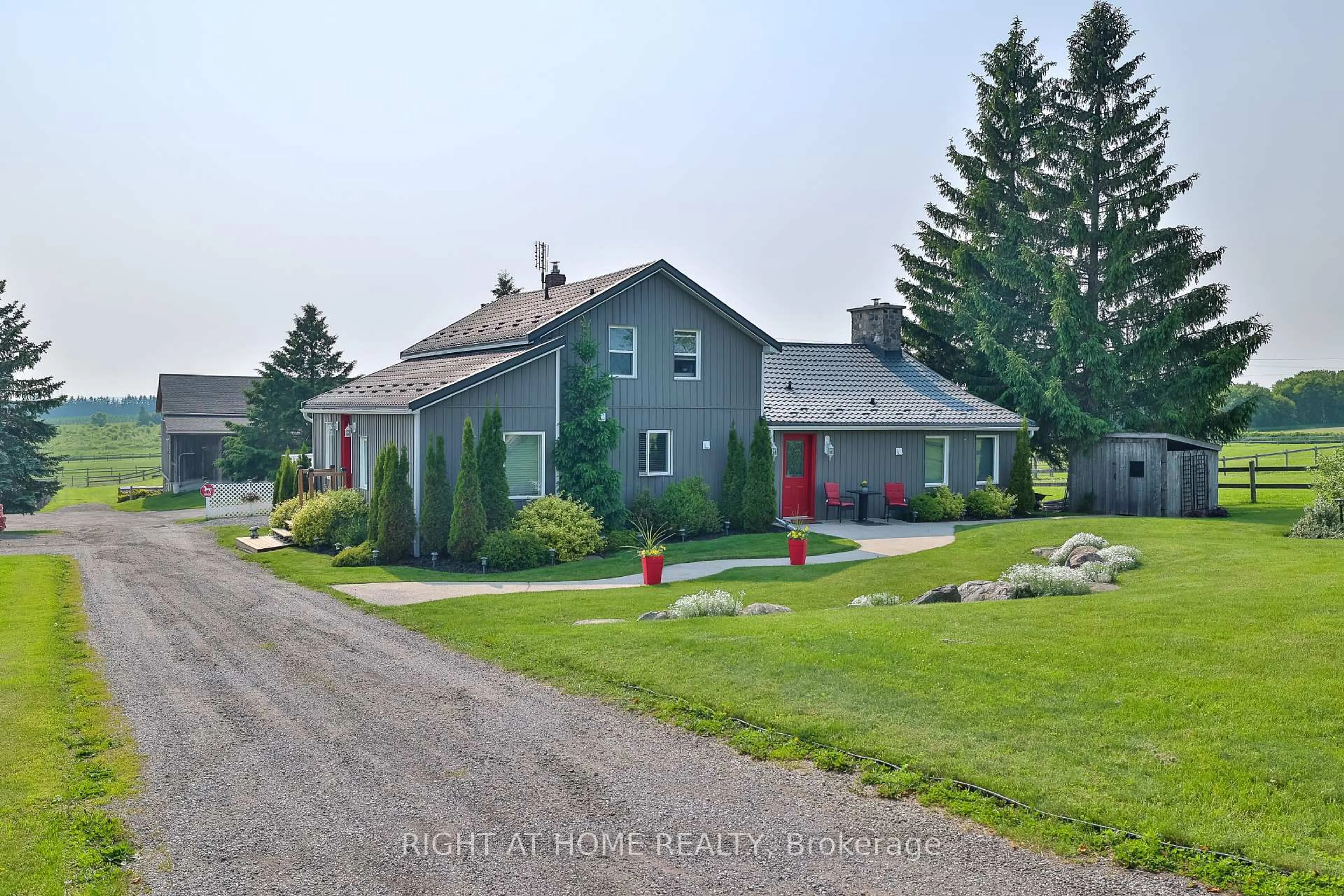 A pic from outside/outdoor area/front of a property/back of a property/a pic from drone, street for 6406 Clemens Rd, Clarington Ontario L1C 5R3