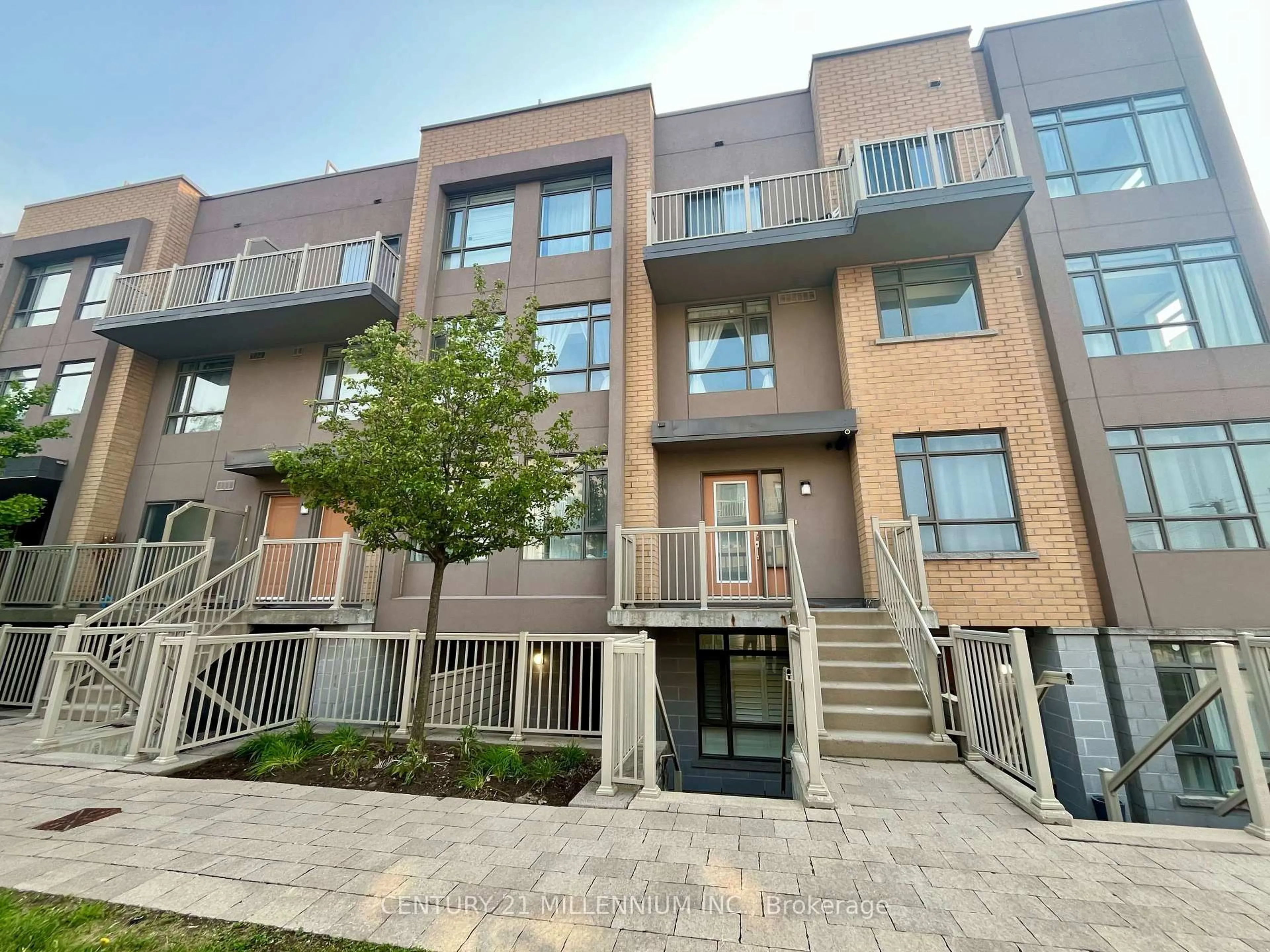 A pic from outside/outdoor area/front of a property/back of a property/a pic from drone, street for 80 Orchid Place Dr #106, Toronto Ontario L7A 2C4