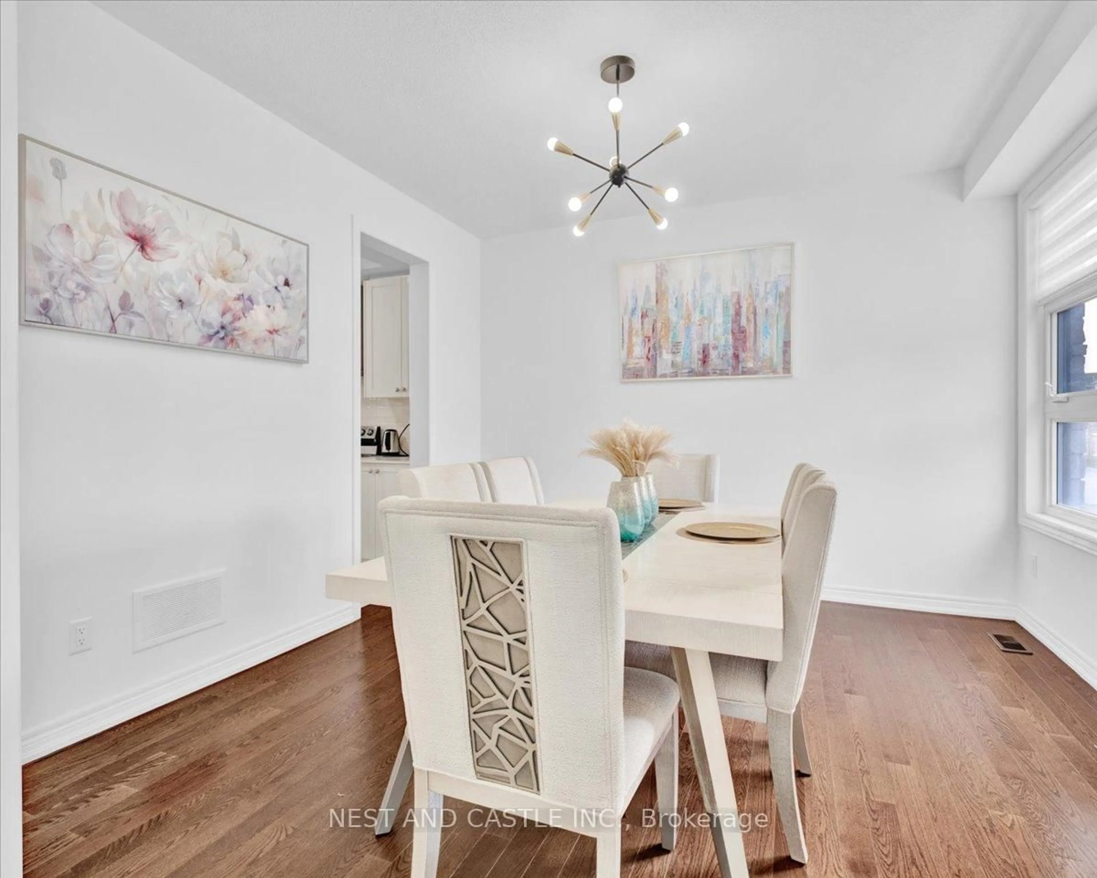 Dining room, wood/laminate floor for 44 O'Reilly St, Whitby Ontario L1P 0N7