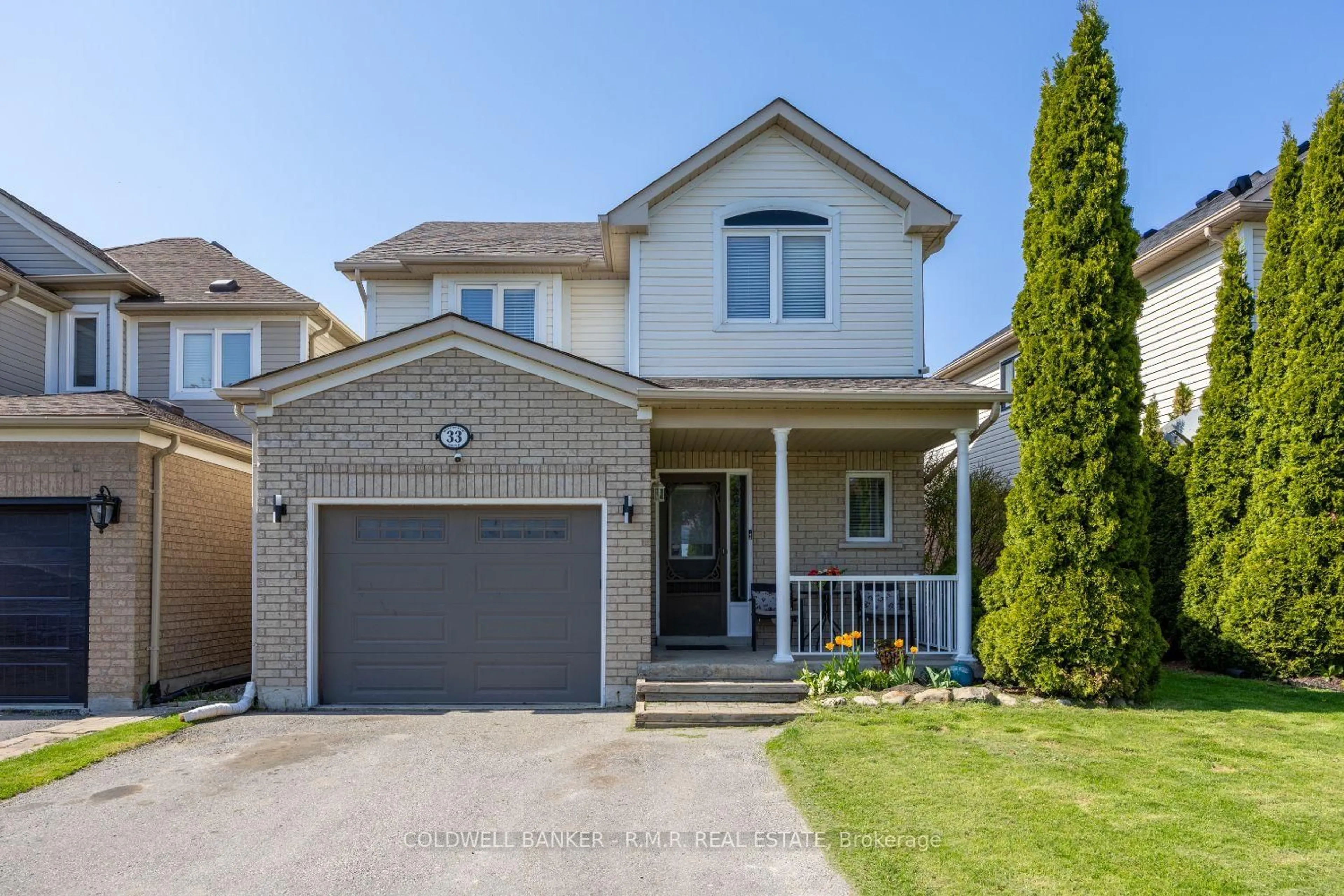 Home with brick exterior material, street for 33 Winchurch Dr, Scugog Ontario L9L 1T5