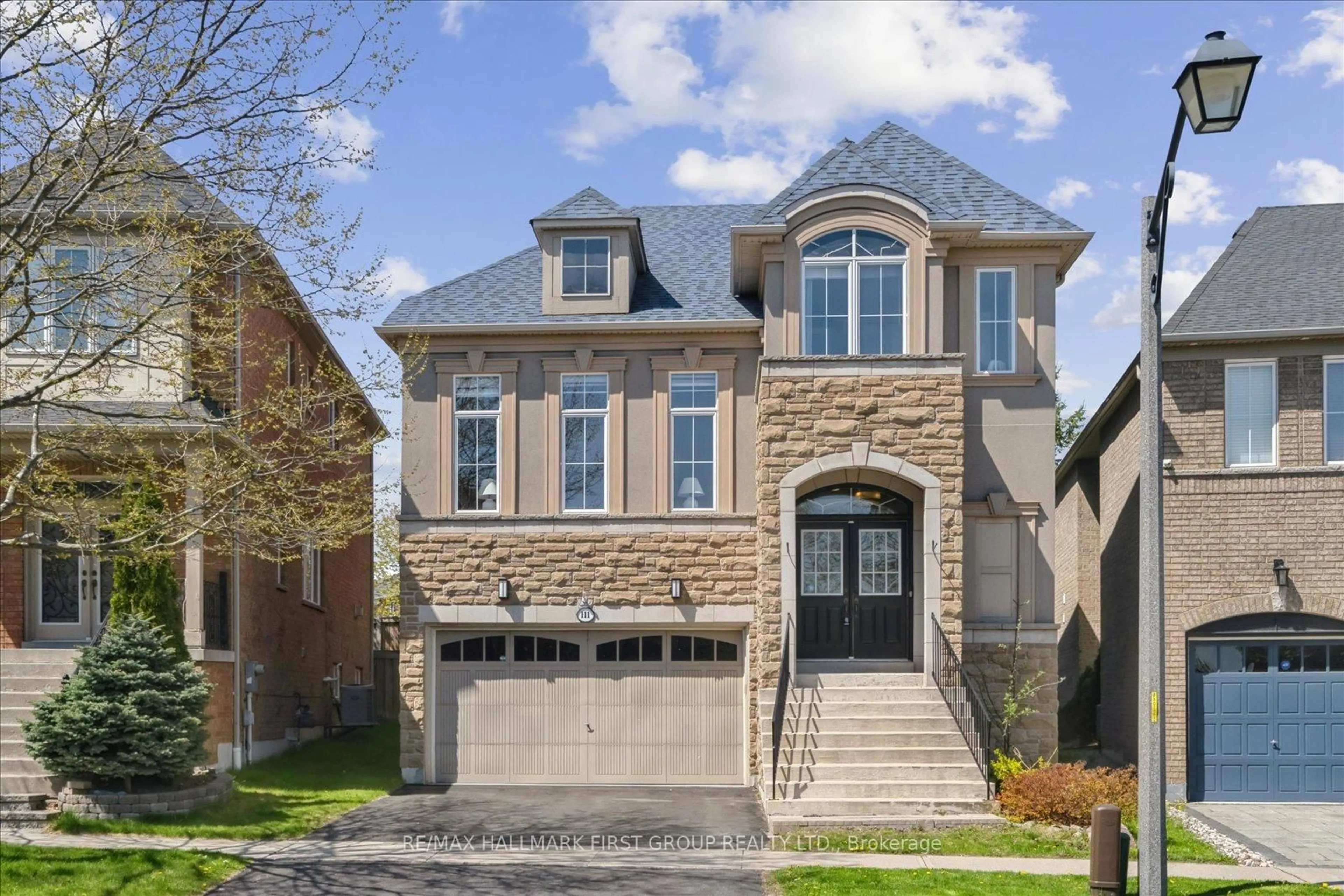 Home with brick exterior material, street for 111 Muscat Cres, Ajax Ontario L1Z 0B7
