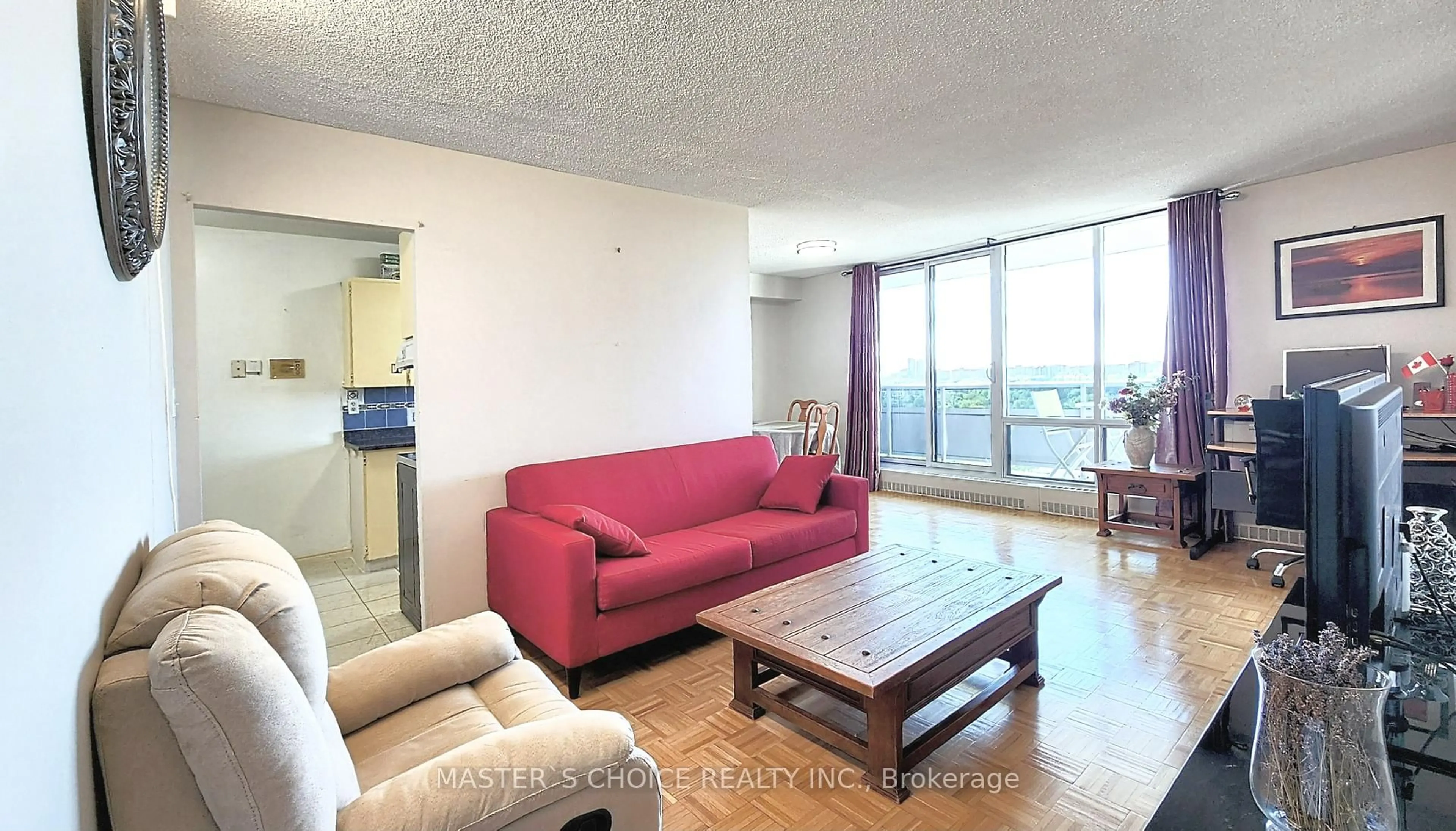 Living room with furniture, unknown for 1250 Bridletowne Circ #1611, Toronto Ontario M1W 2V1