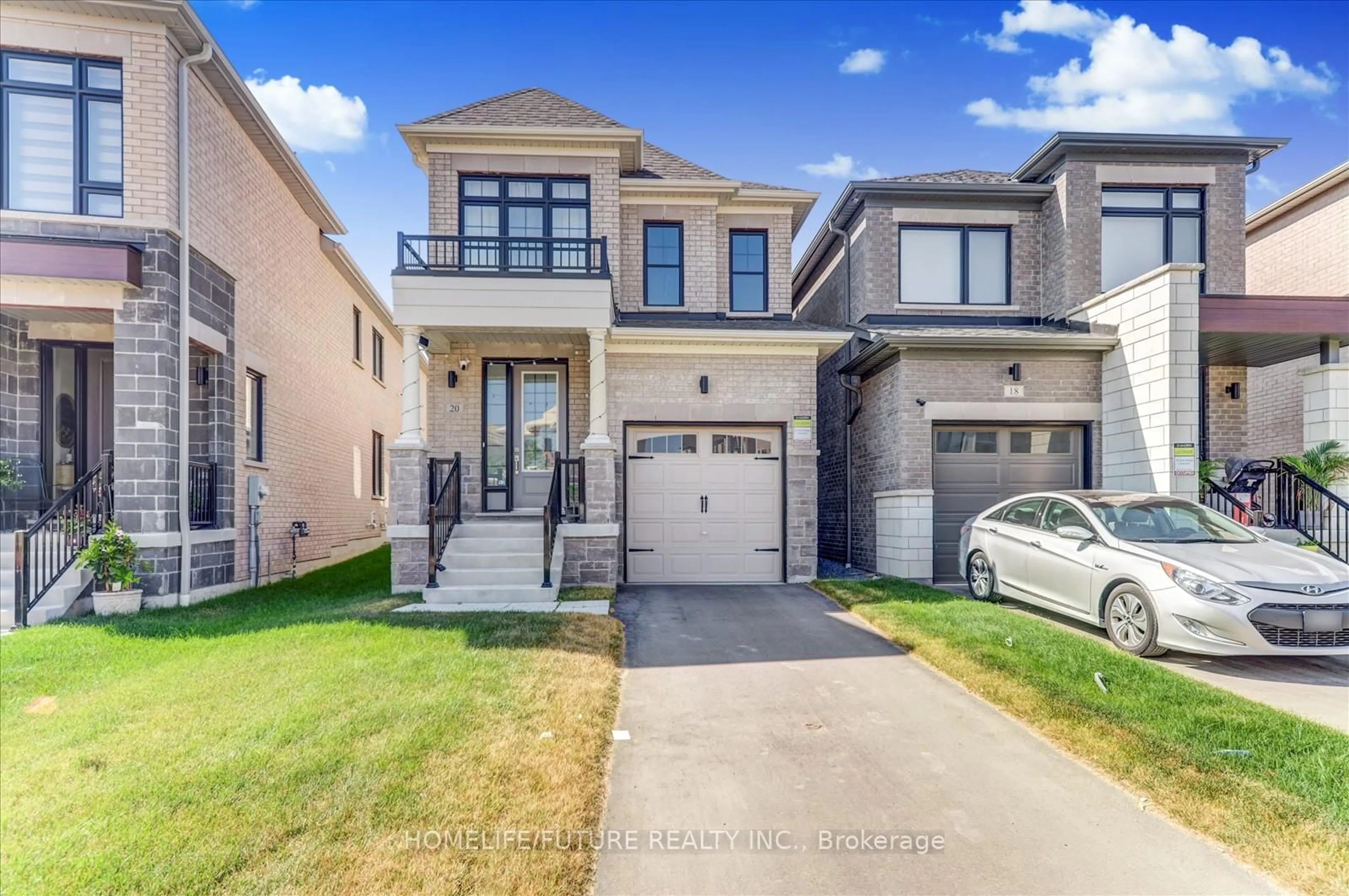 Home with brick exterior material, street for 20 Deer Ridge Cres, Whitby Ontario L1P 0P3