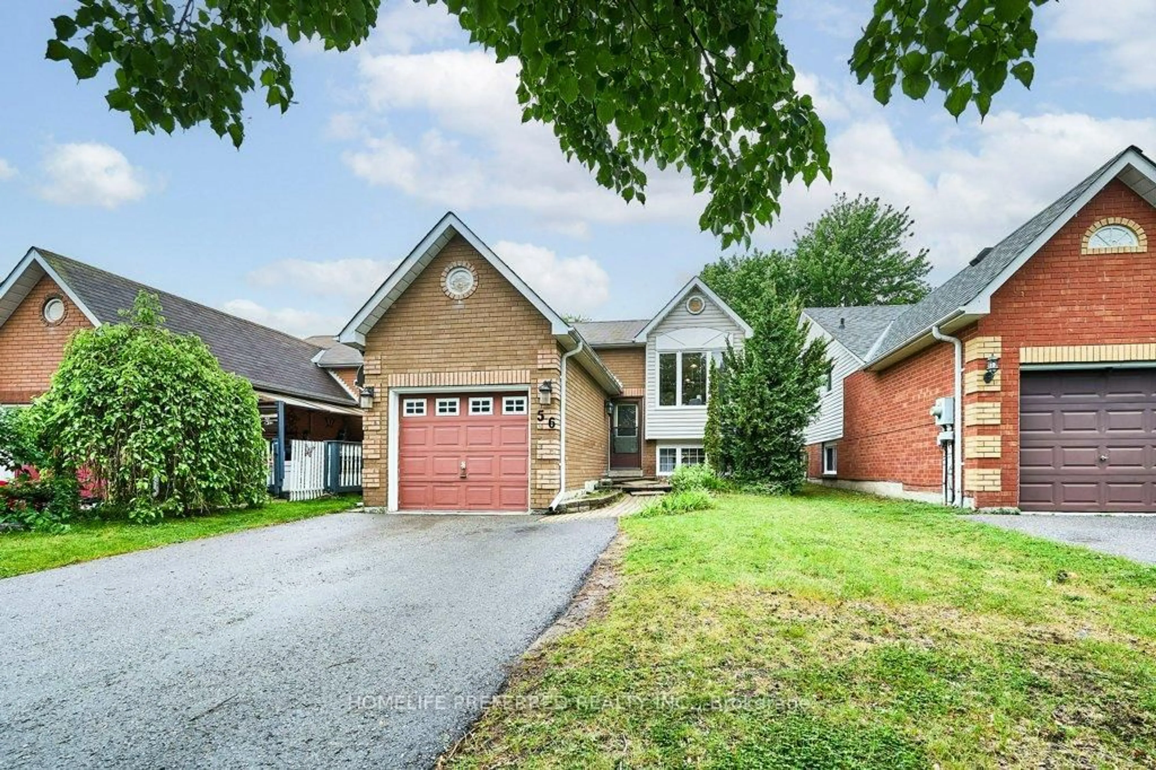 Home with brick exterior material, street for 56 Champine Sq, Clarington Ontario L1C 4W2