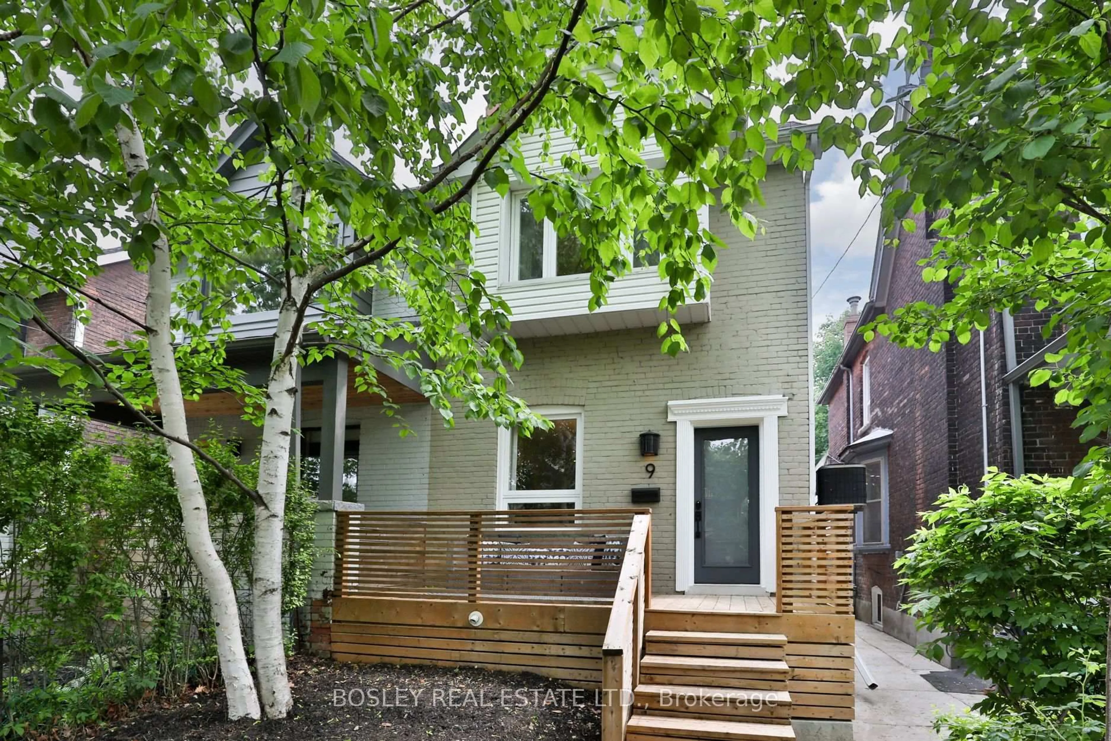 Home with brick exterior material, street for 9 Prust Ave, Toronto Ontario M4L 2M7