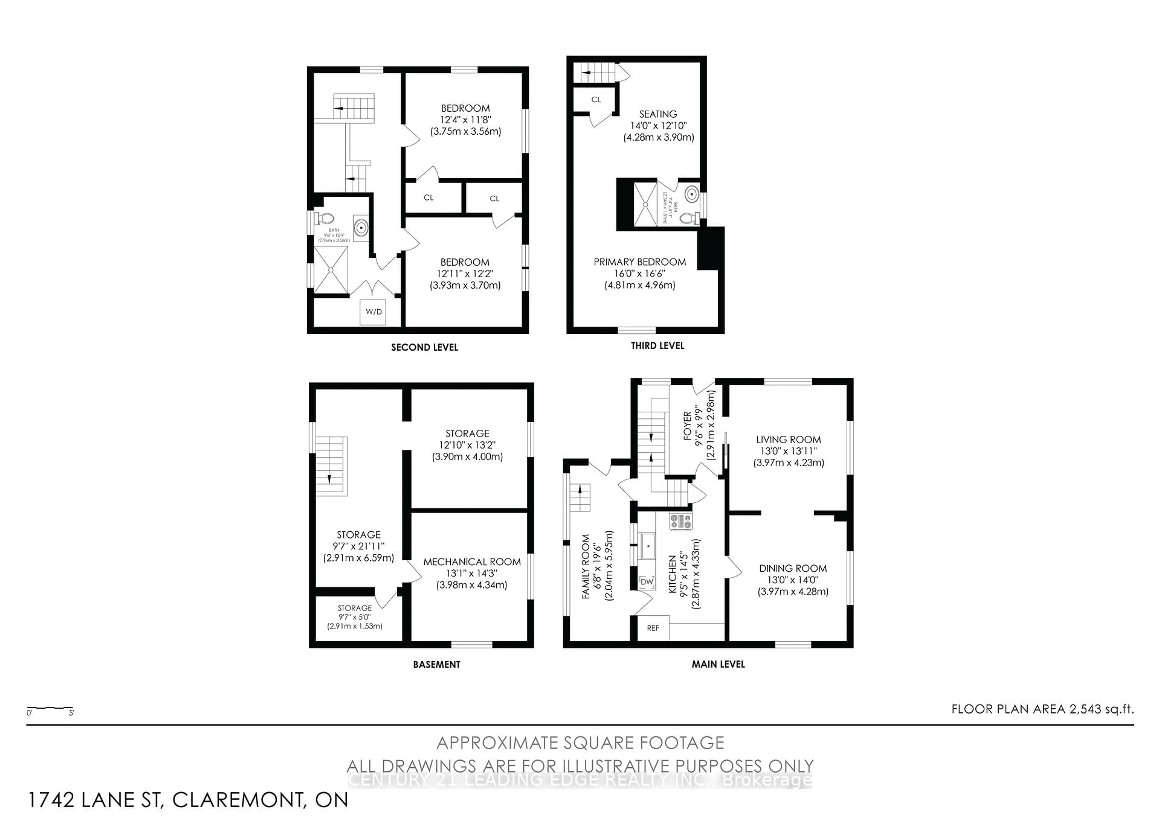 Floor plan for 1742 Lane St, Pickering Ontario L1Y 1B6