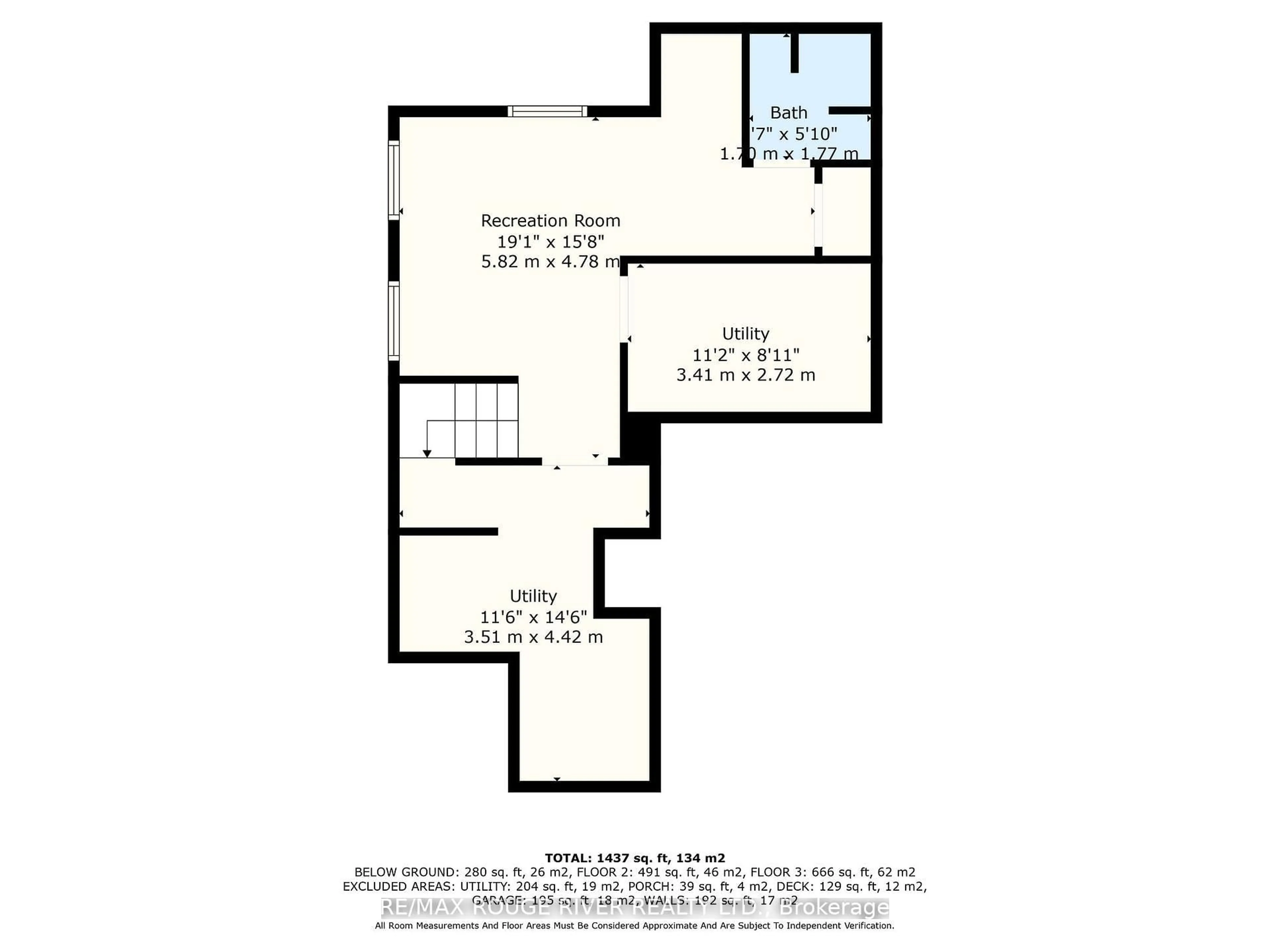 Floor plan for 20 Gallimere Crt, Whitby Ontario L1N 0J5