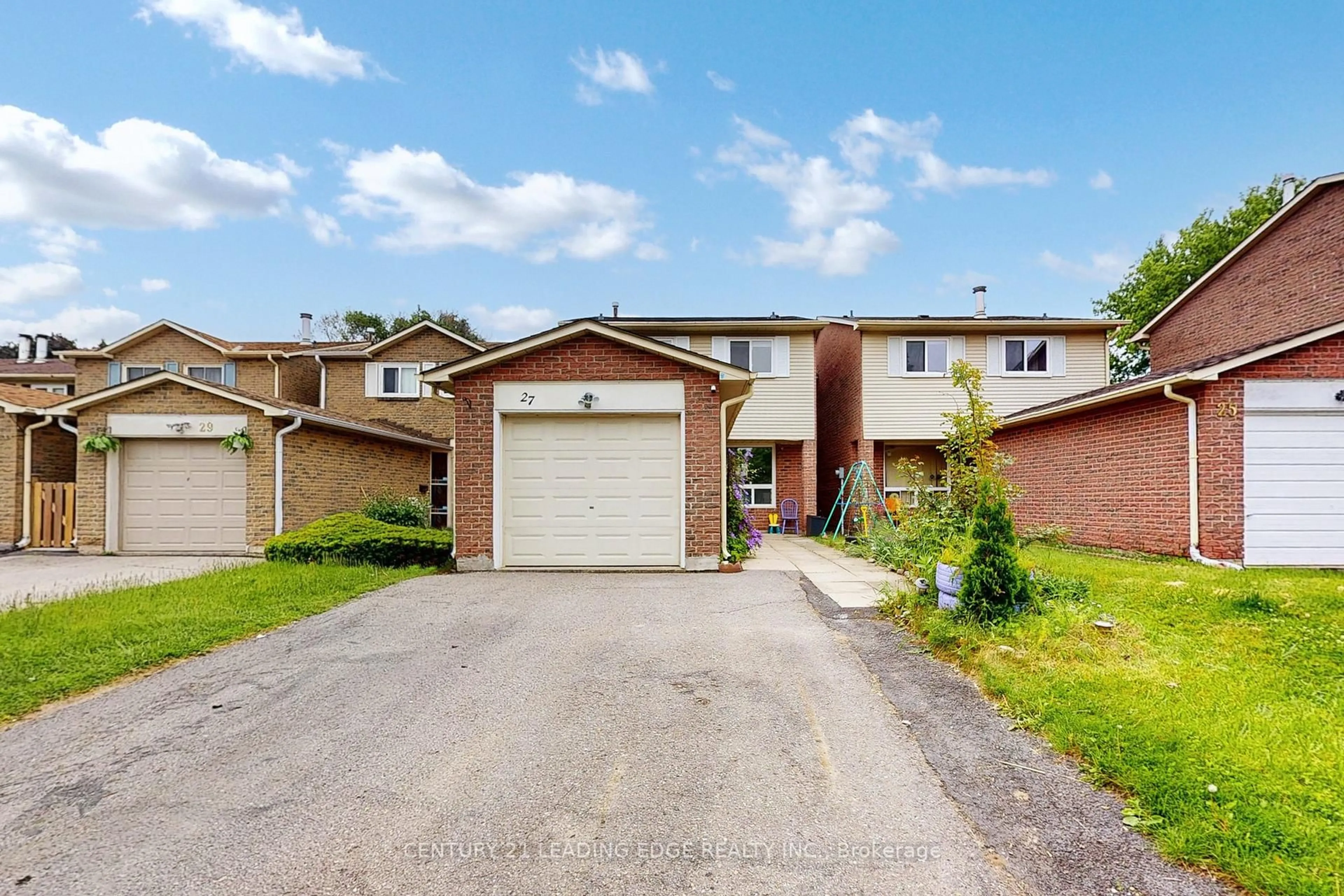 Home with brick exterior material, street for 27 Moorehouse Dr, Toronto Ontario M1V 2E2