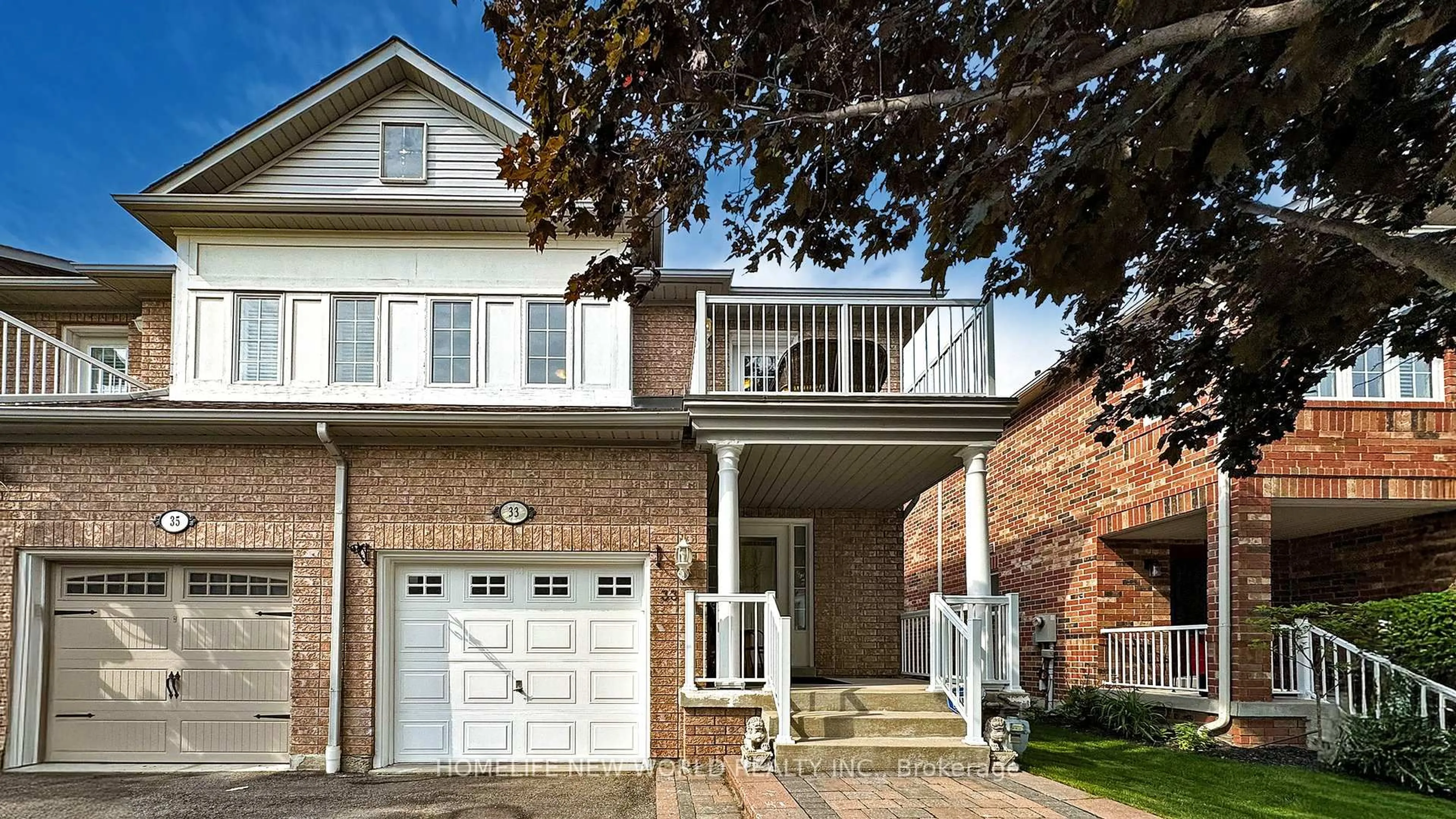 Home with brick exterior material, street for 33 Tasker Cres, Ajax Ontario L1Z 1N8