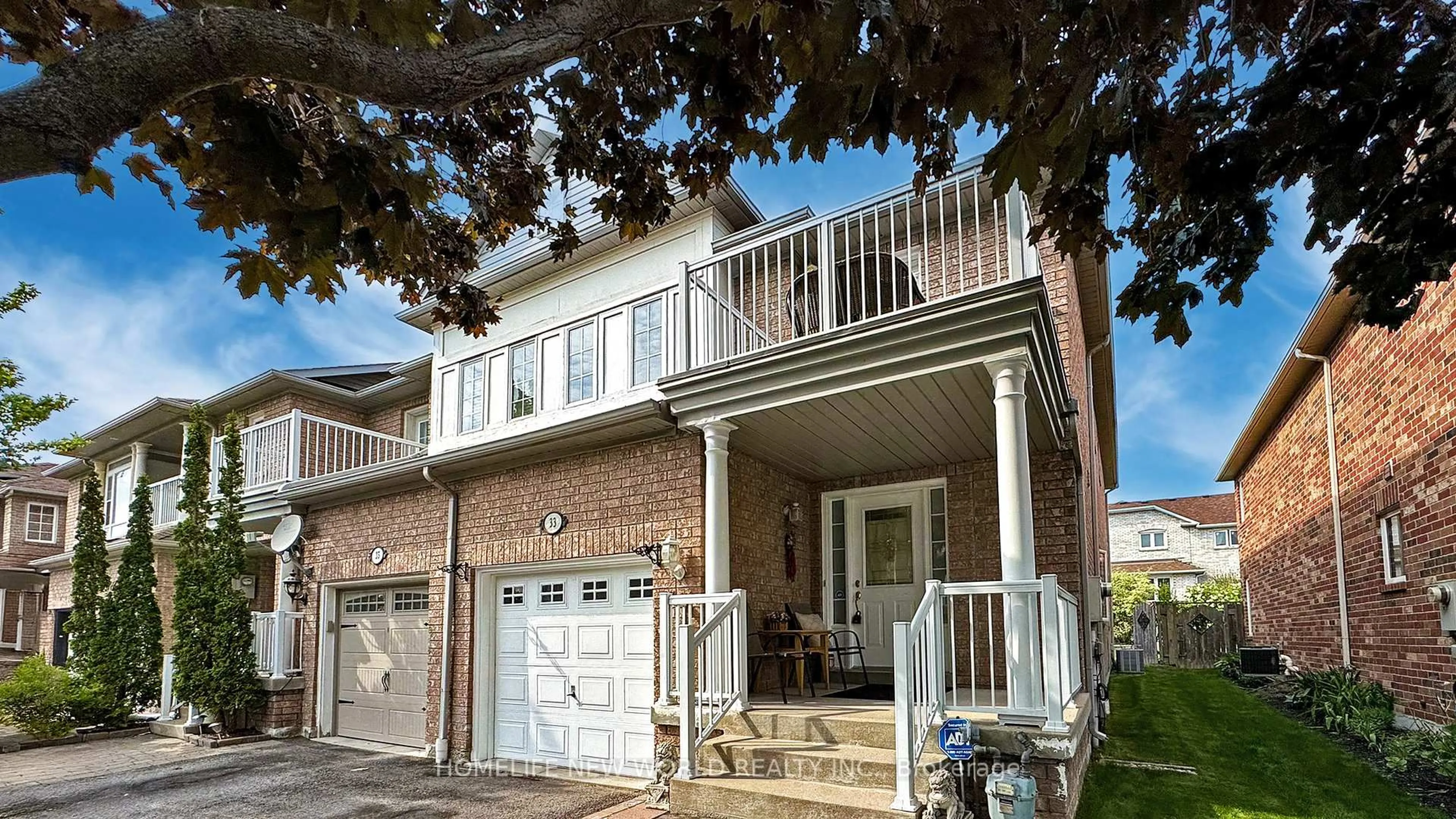 Home with brick exterior material, street for 33 Tasker Cres, Ajax Ontario L1Z 1N8