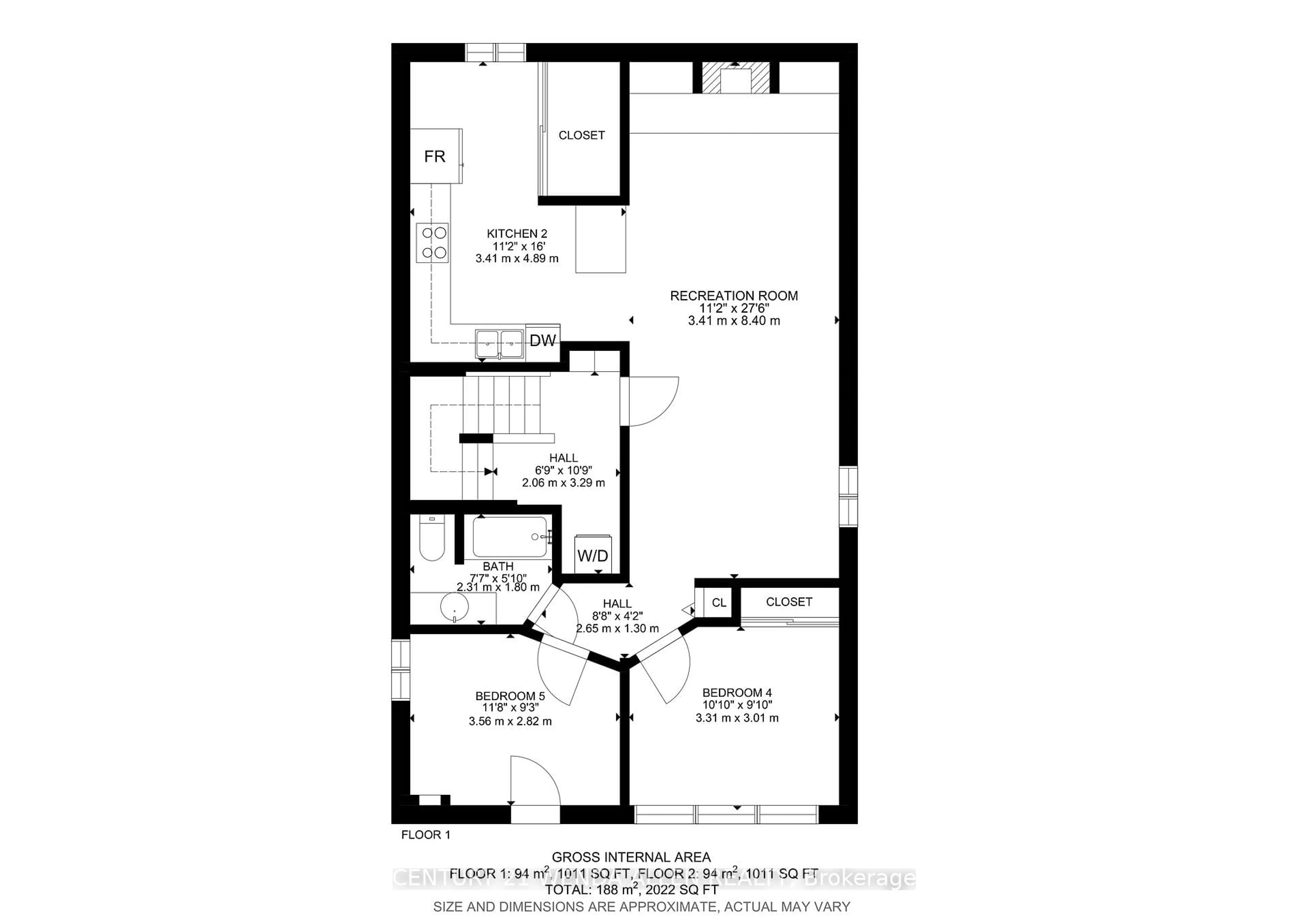 Floor plan for 804 Beech St, Whitby Ontario L1N 3B7