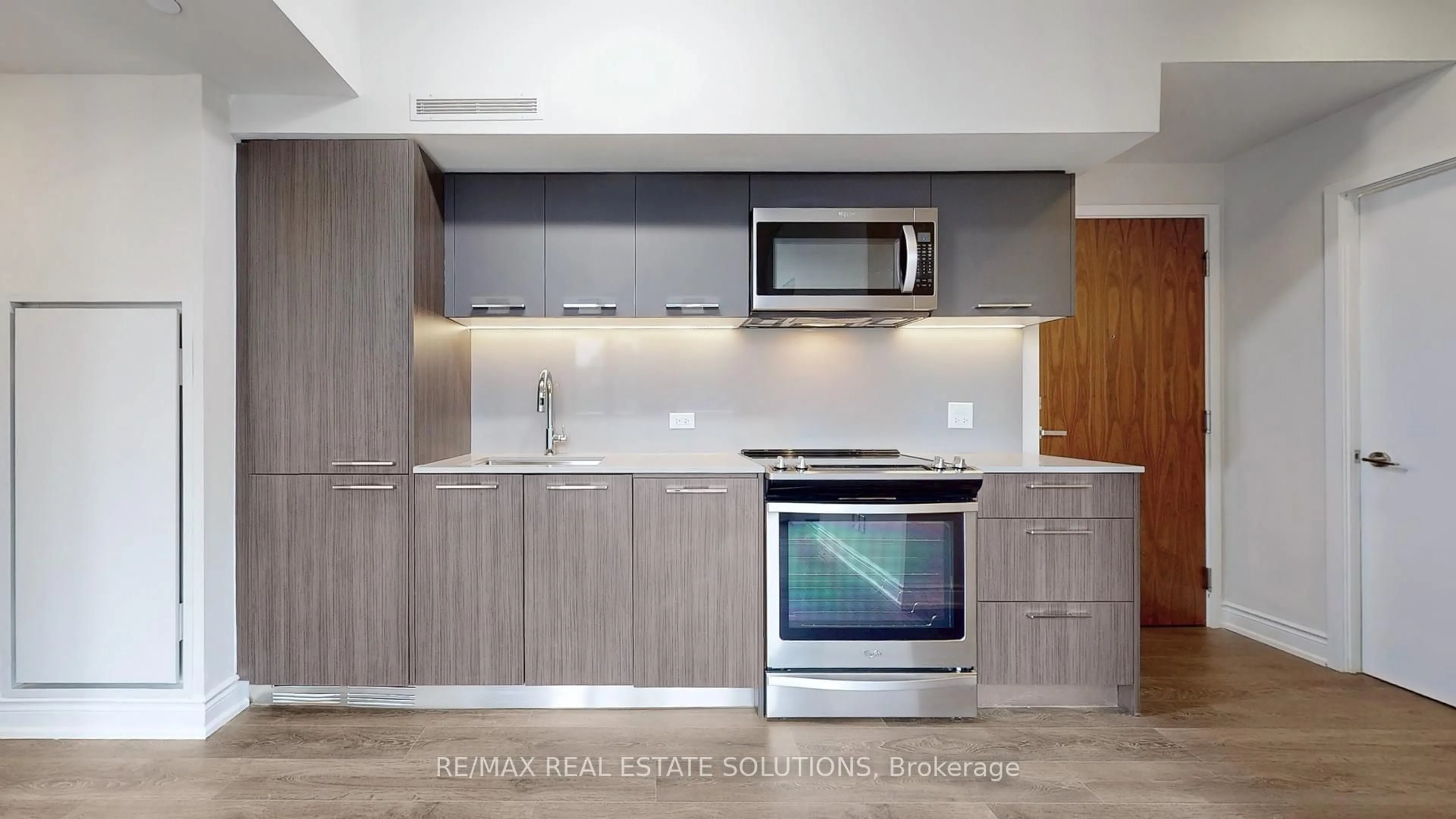 Standard kitchen, unknown for 30 Baseball Pl #210, Toronto Ontario M4M 0E8